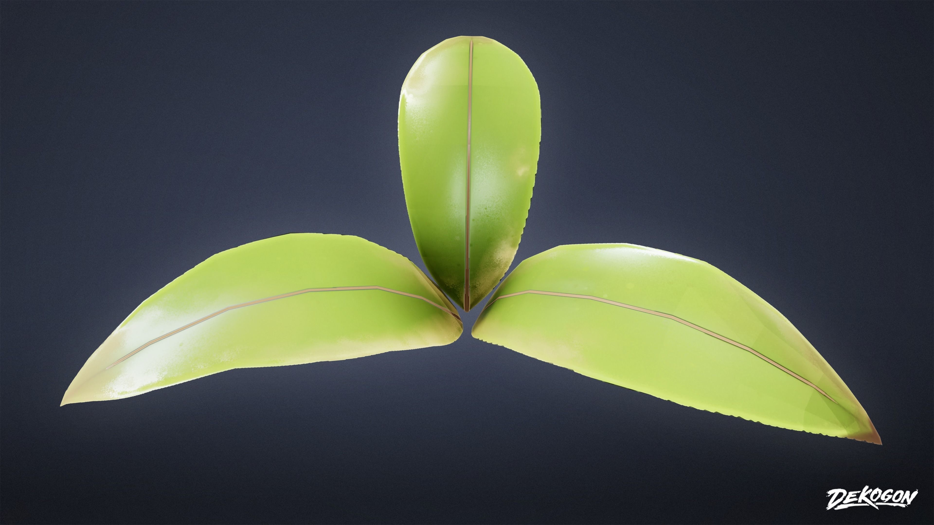 TROPICAL FOLIAGE - Small Plants 01 - LOW POLY Low-poly 3D model_6