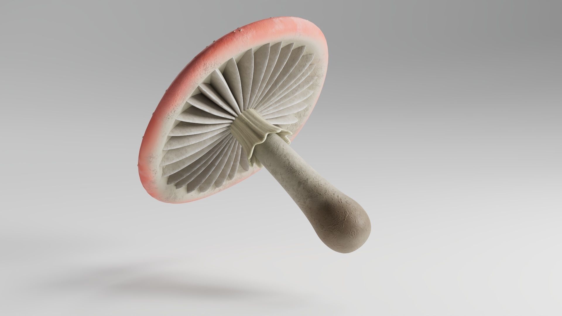 Mushroom red fly agaric Low-poly 3D model_4