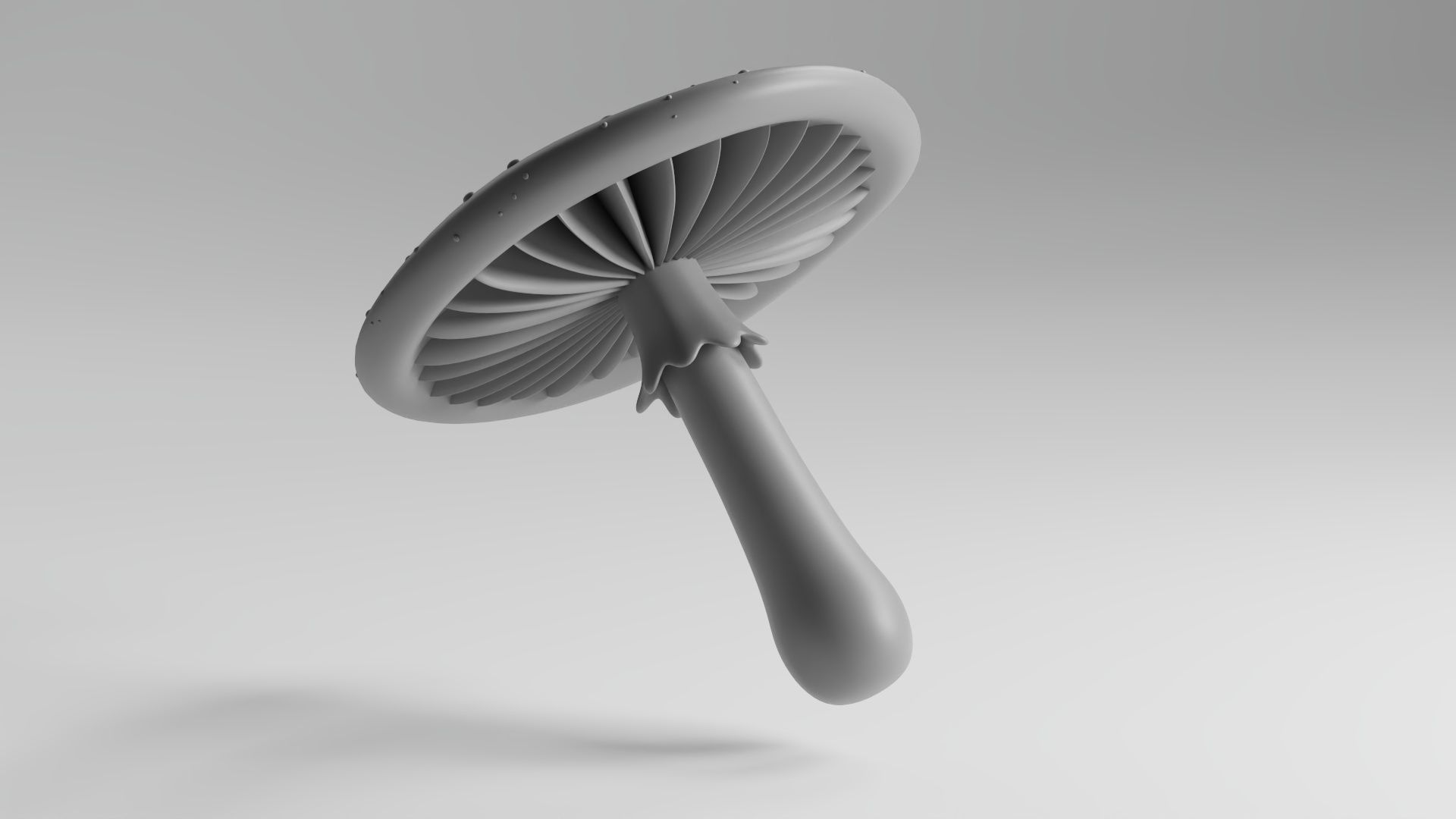 Mushroom red fly agaric Low-poly 3D model_7