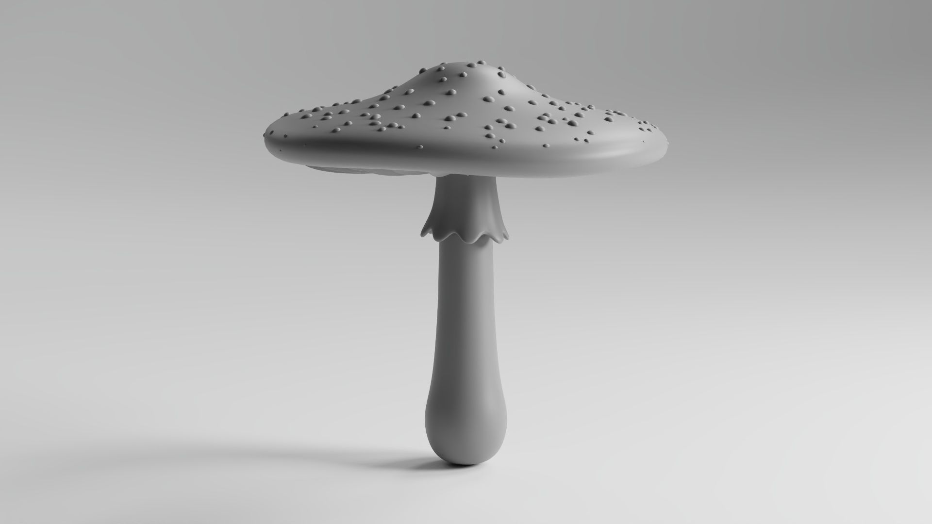 Mushroom red fly agaric Low-poly 3D model_6