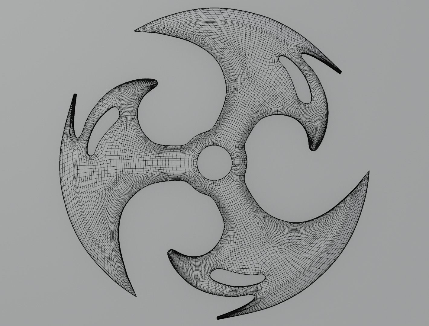 Shuriken blade 3D model for 3D print 3D print model_12