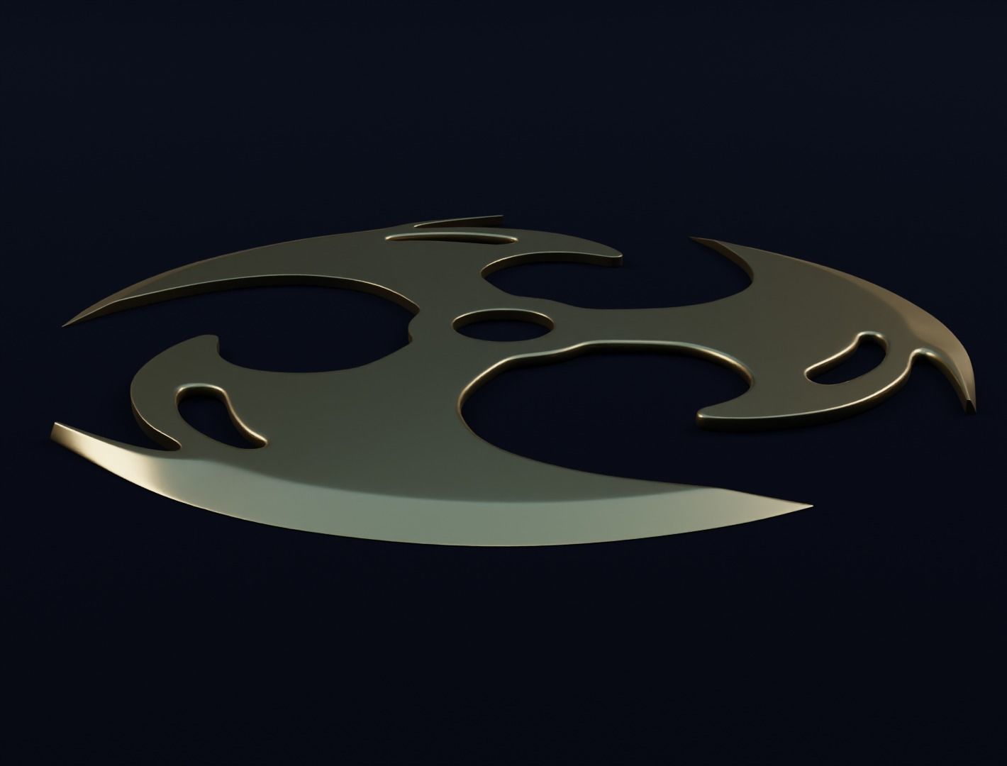 Shuriken blade 3D model for 3D print 3D print model_3