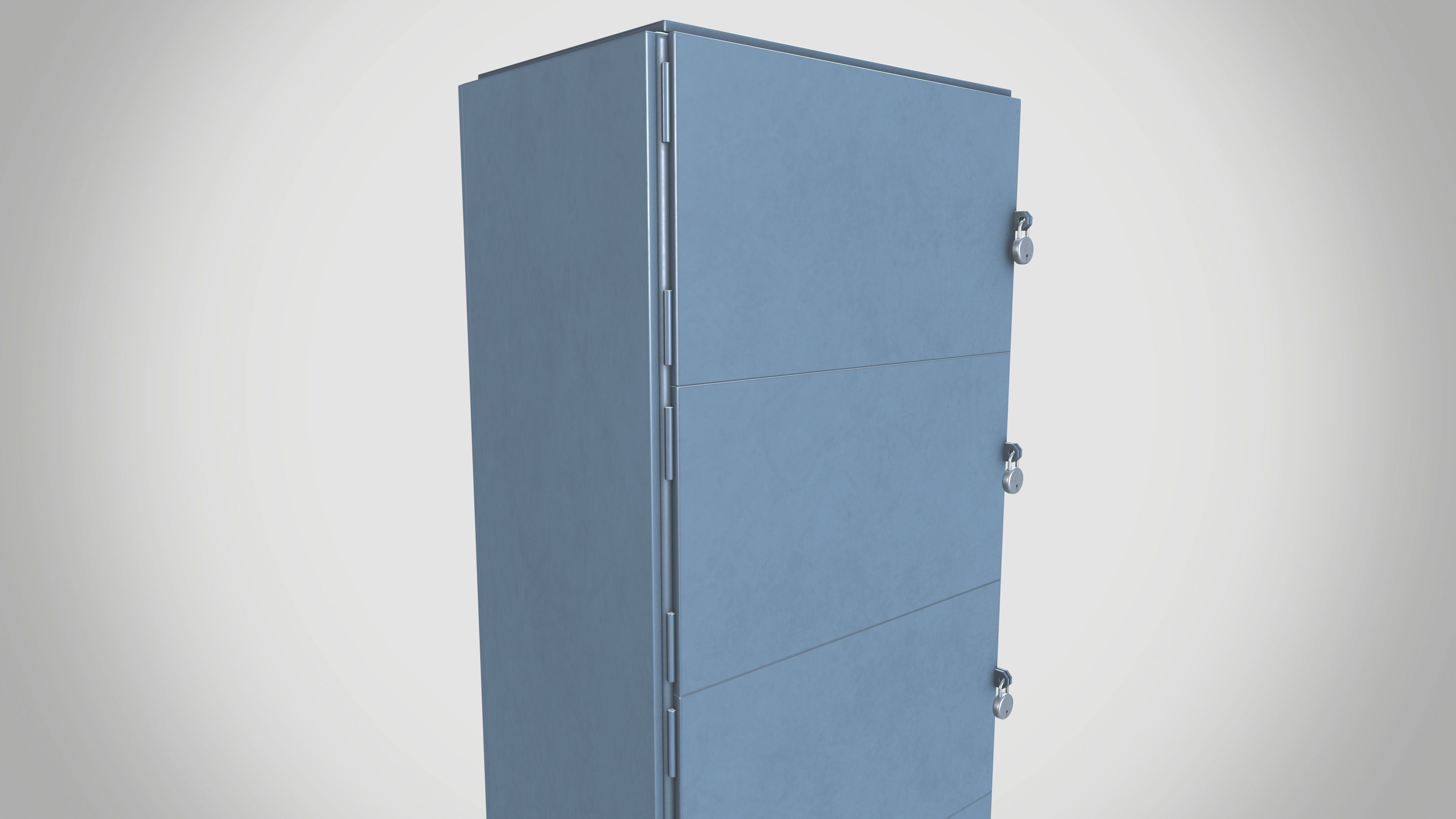 Locker Low-poly 3D model_7