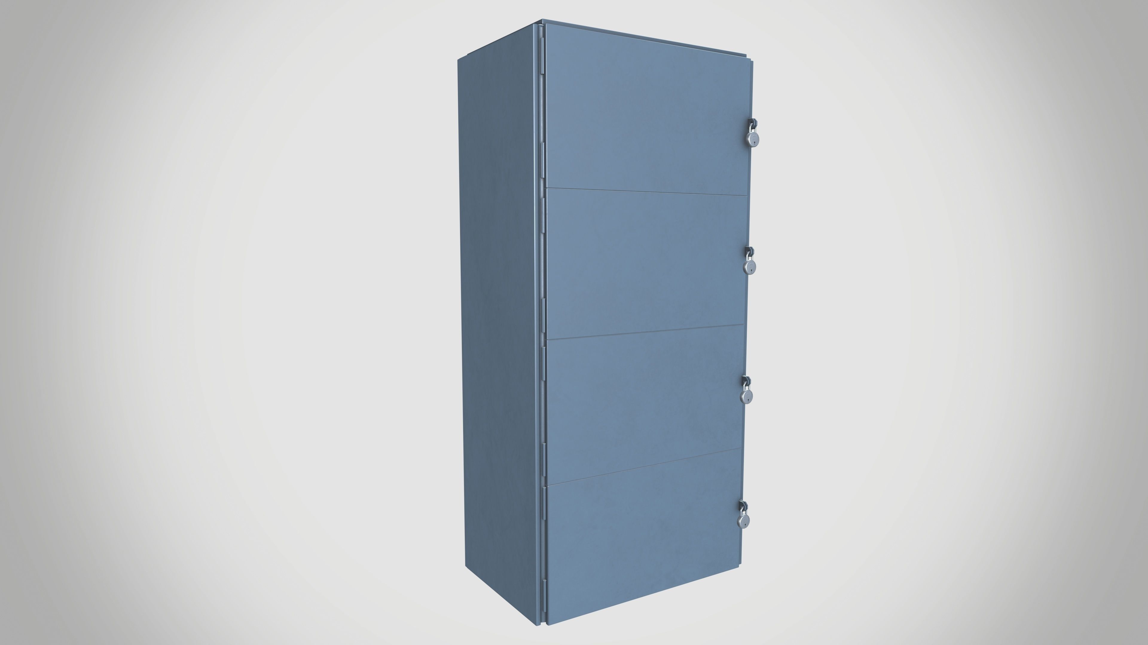 Locker Low-poly 3D model_2