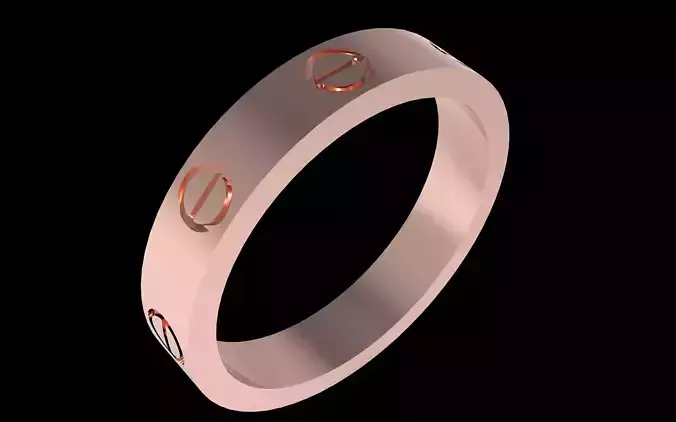 Screw Wedding Ring Width 3 7mm 17 5mm