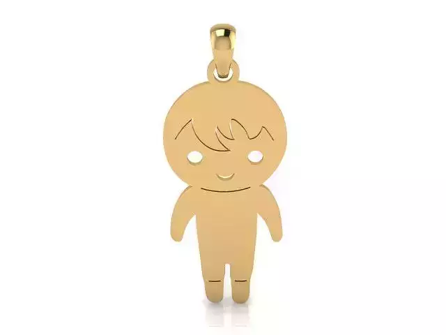 Baby Boy Pendant 3DM STL OBJ MTL