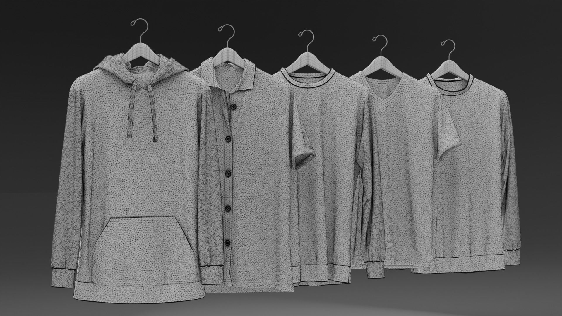 Hanging Clothes 3D model_9