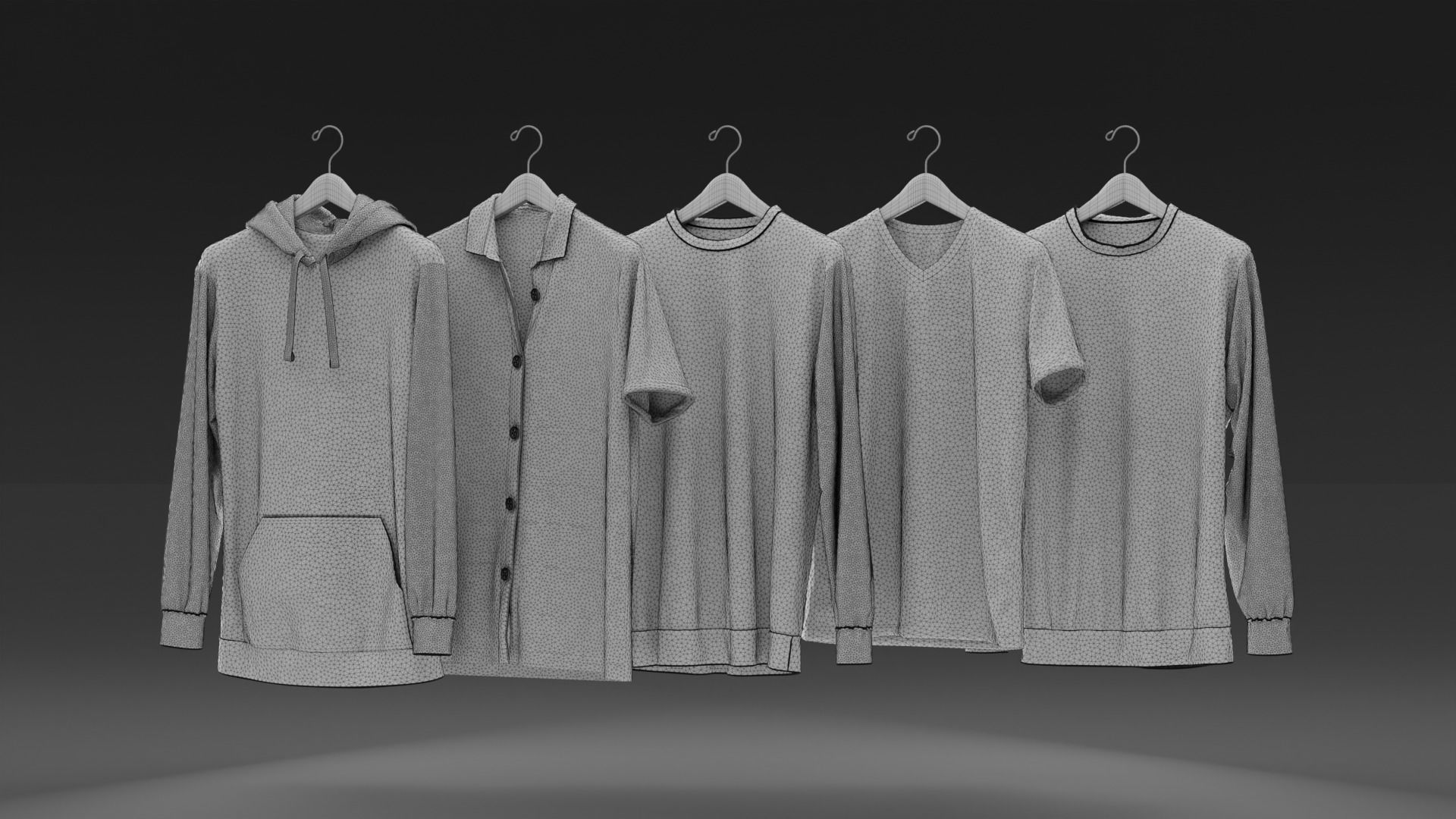 Hanging Clothes 3D model_1