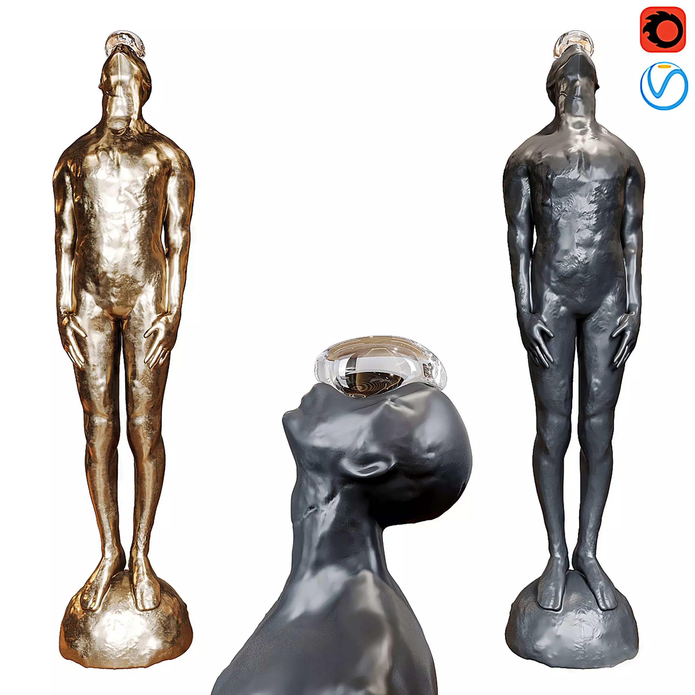 Rain Sculpture 3D print model_0