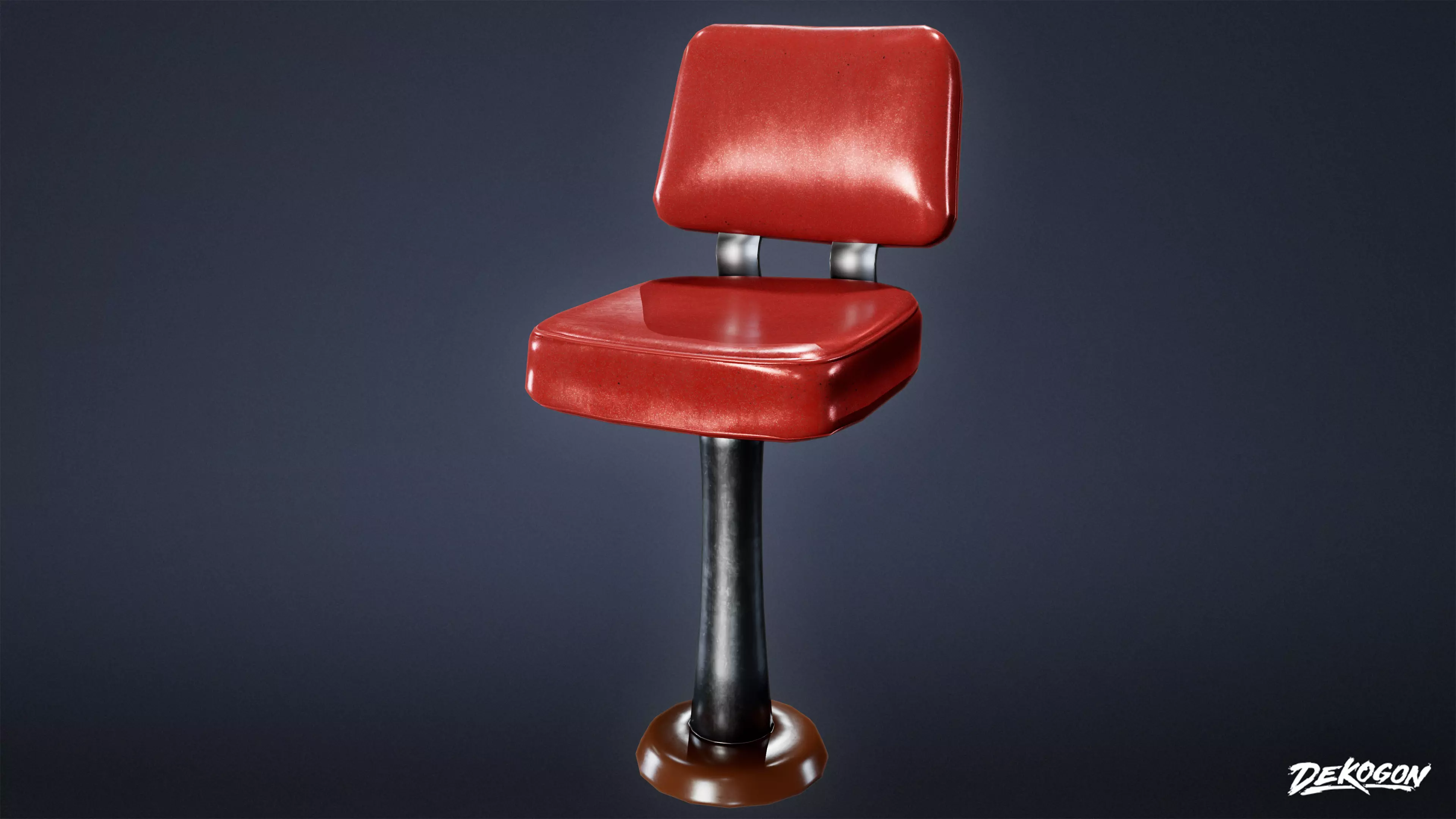 TRIANGLE DINER - Bar Chair 01 - LOW POLY Low-poly 3D model_0