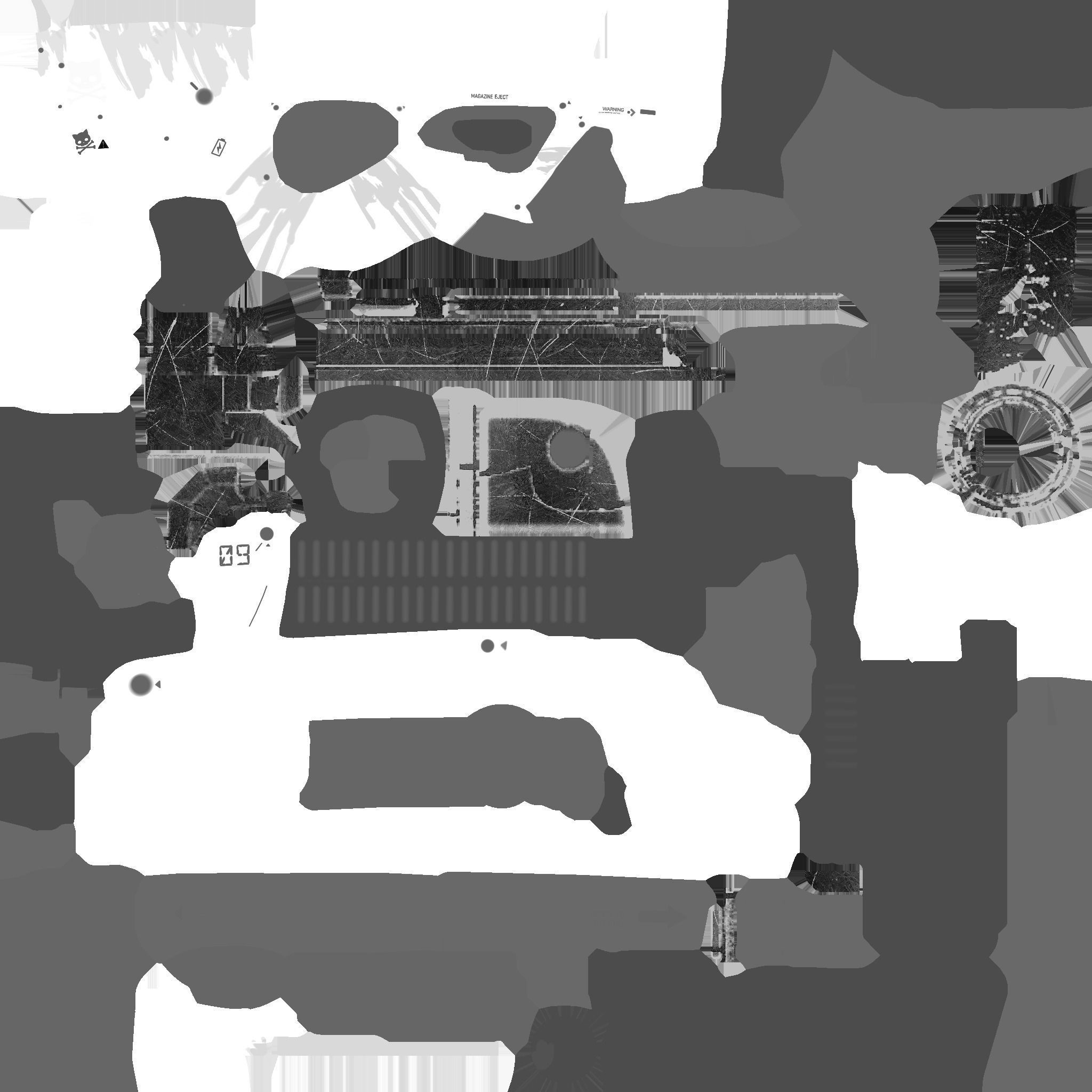 P90 Gun High-Low poly Low-poly 3D model_5