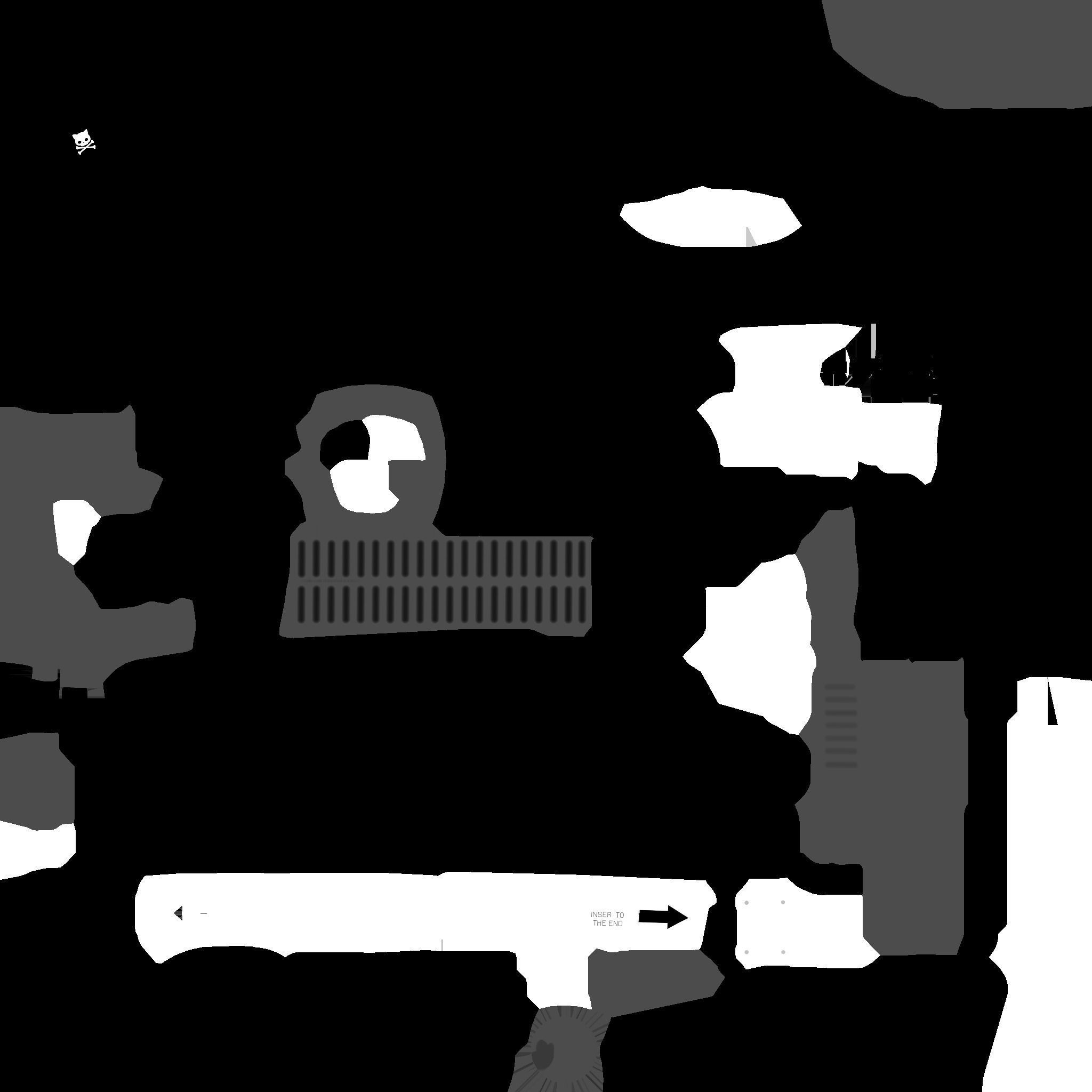 P90 Gun High-Low poly Low-poly 3D model_3