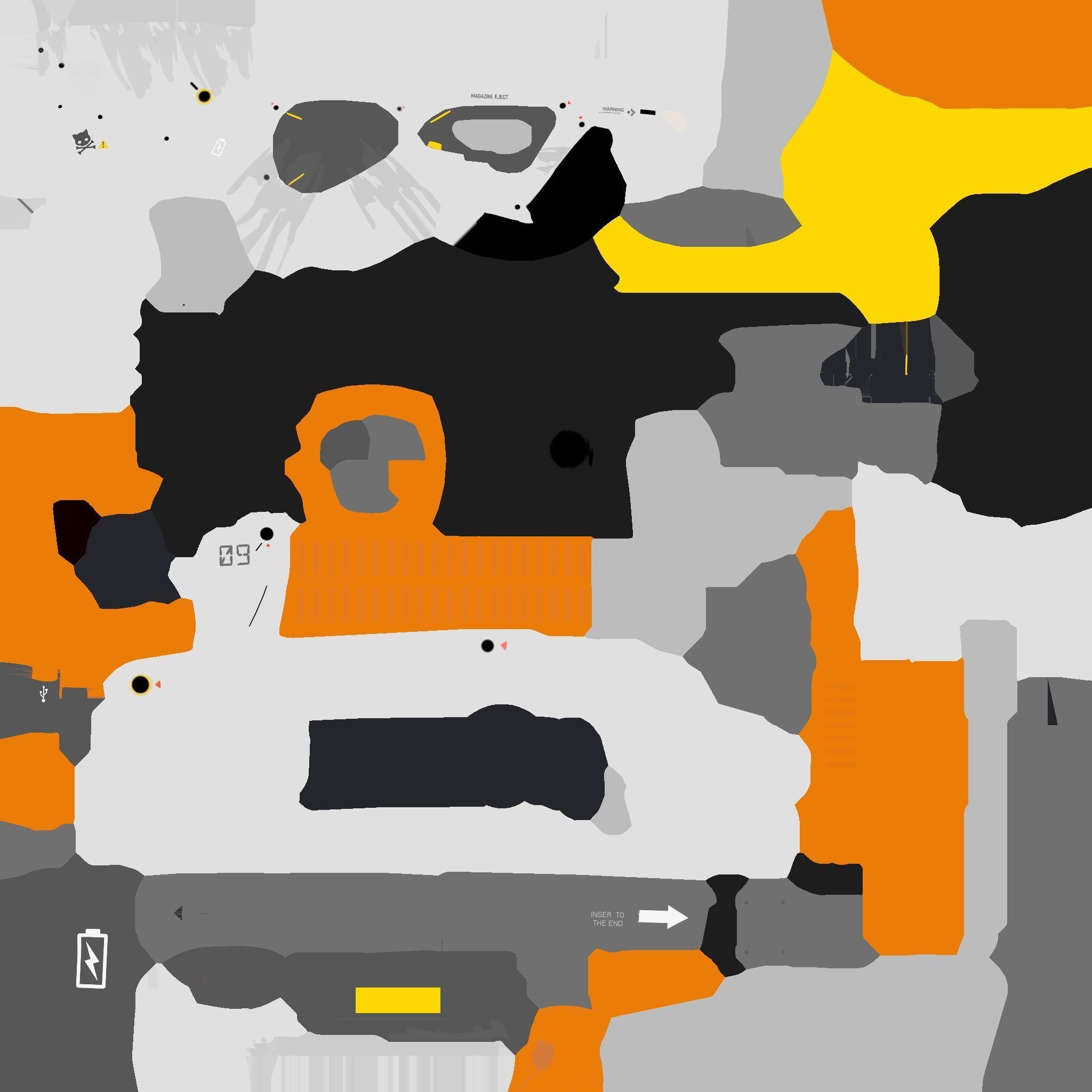 P90 Gun High-Low poly Low-poly 3D model_1