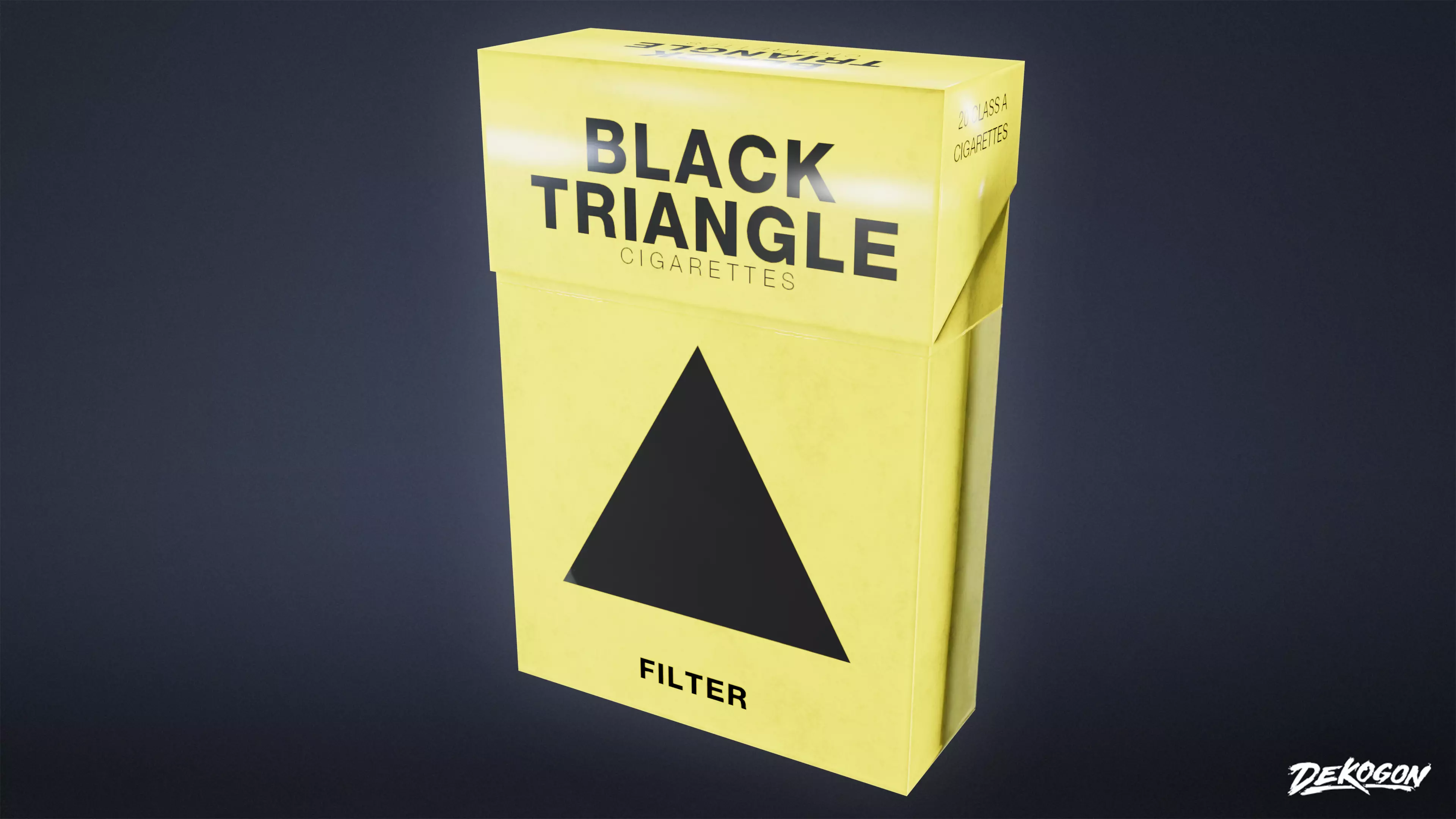 TRIANGLE DINER - Cigarette Box 01 - LOW POLY Low-poly 3D model