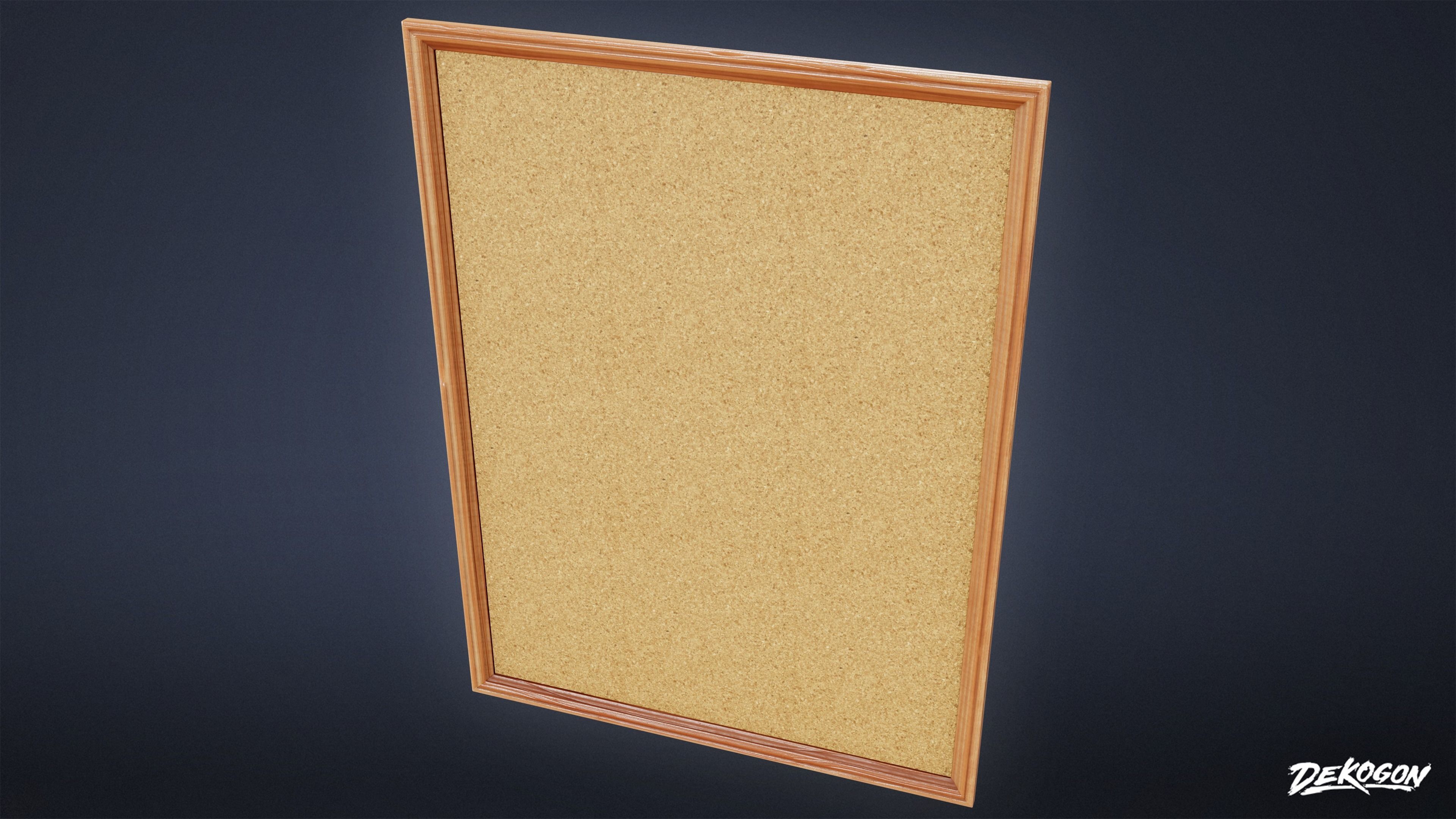 TRIANGLE DINER - Cork Board 01 - LOW POLY Low-poly 3D model_6
