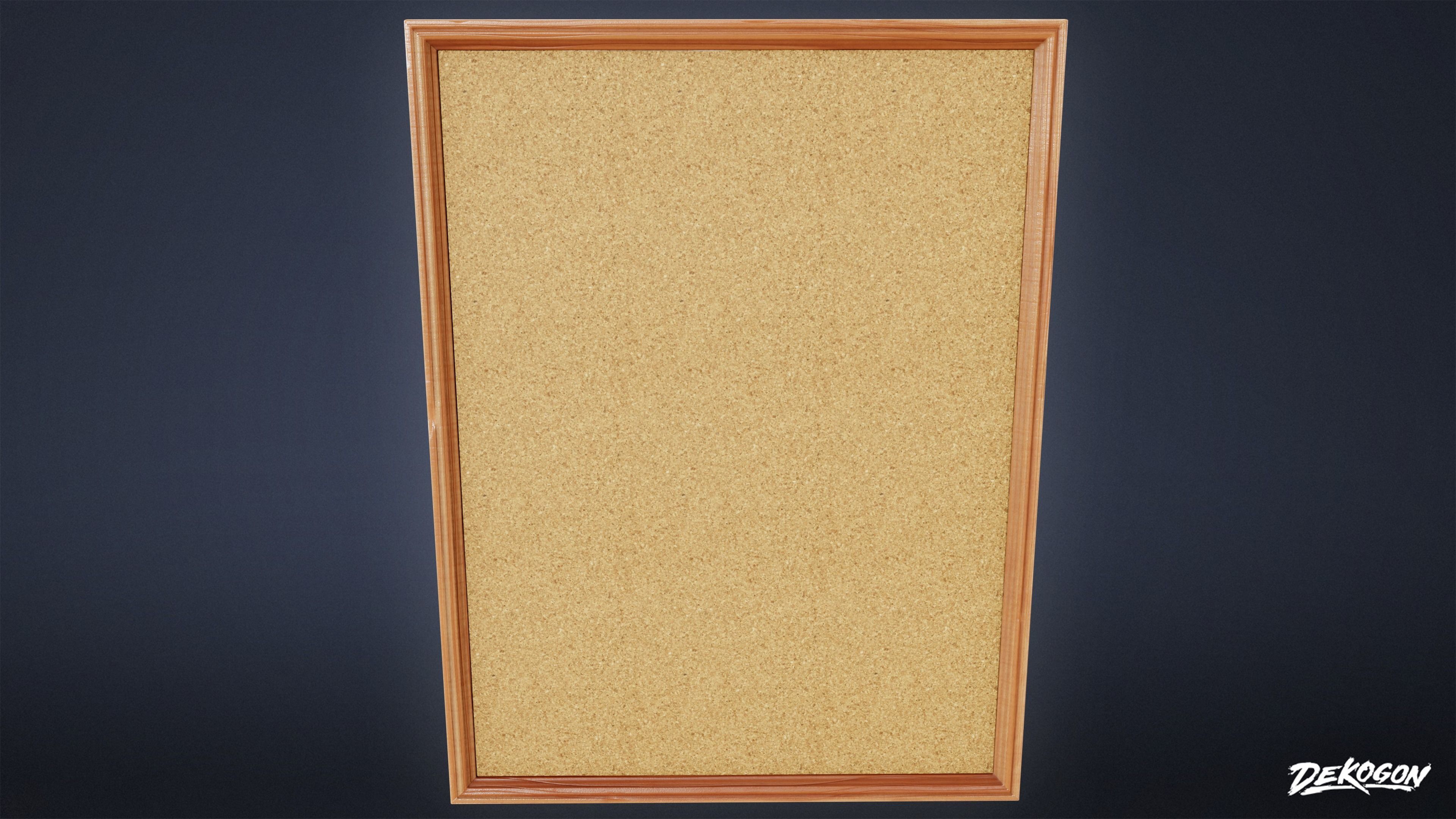 TRIANGLE DINER - Cork Board 01 - LOW POLY Low-poly 3D model_2