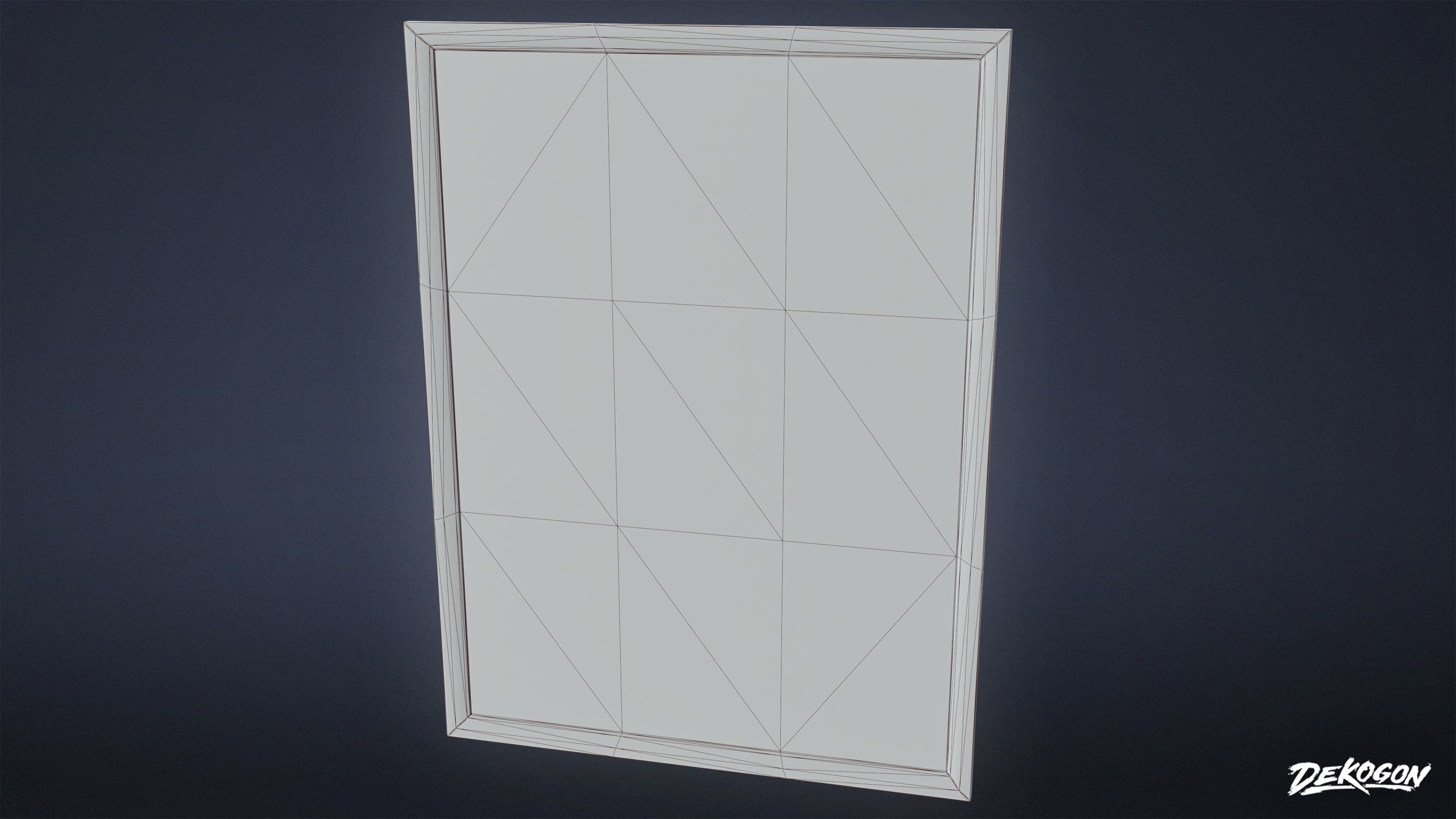 TRIANGLE DINER - Cork Board 01 - LOW POLY Low-poly 3D model_1