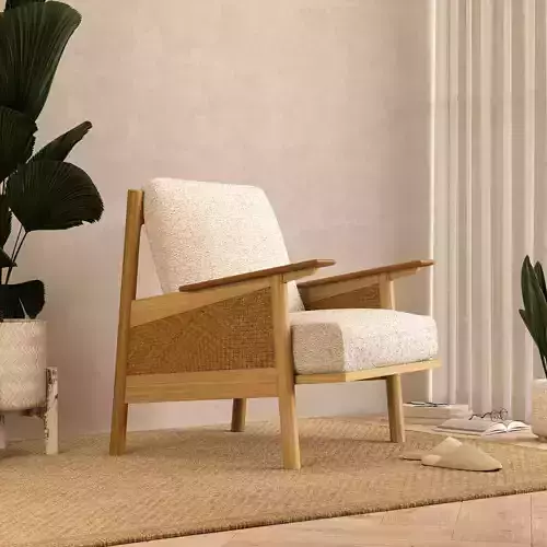Stance wooden armchair for indoor and outdoor