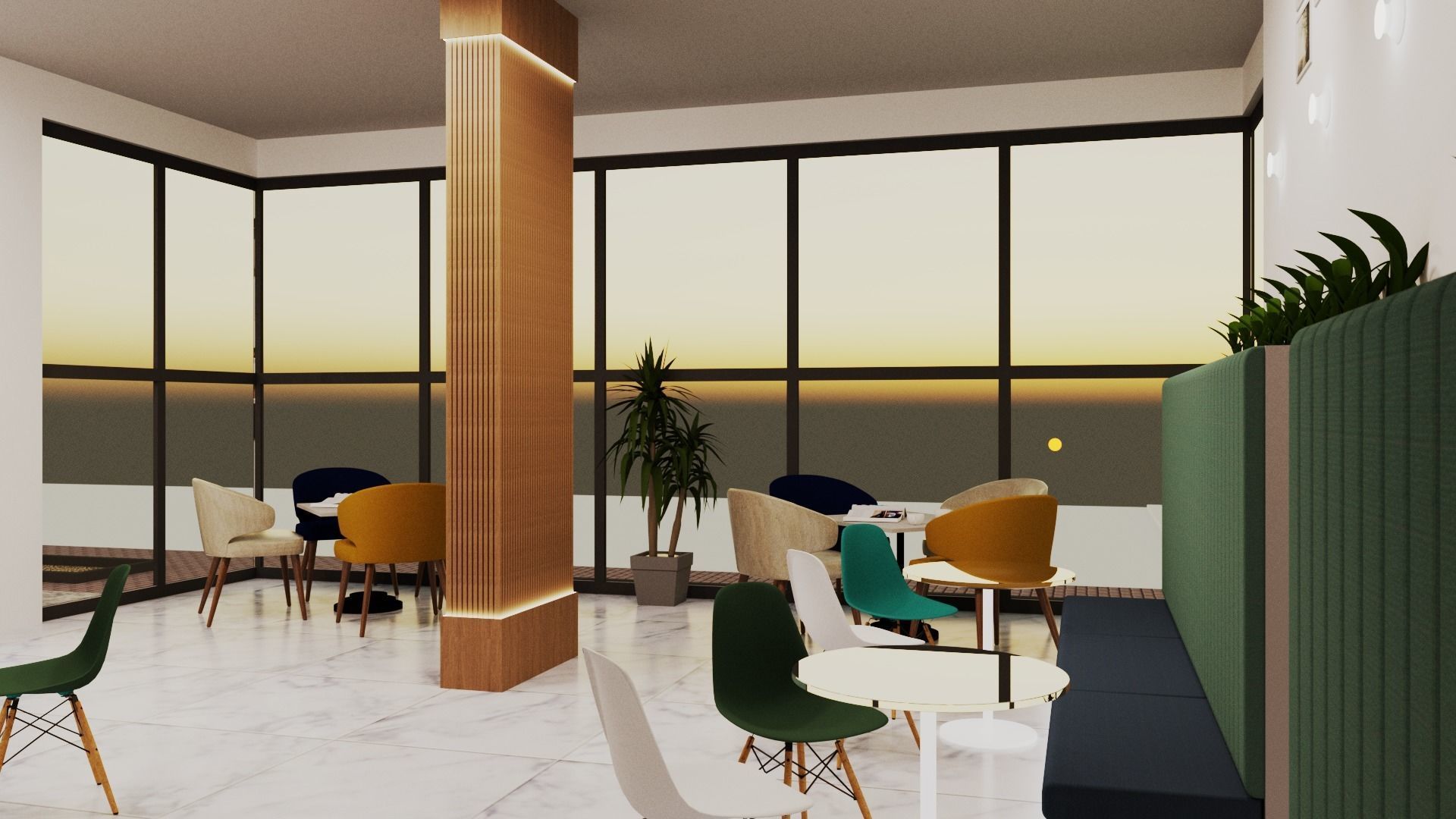 Cafe design 3D model_4