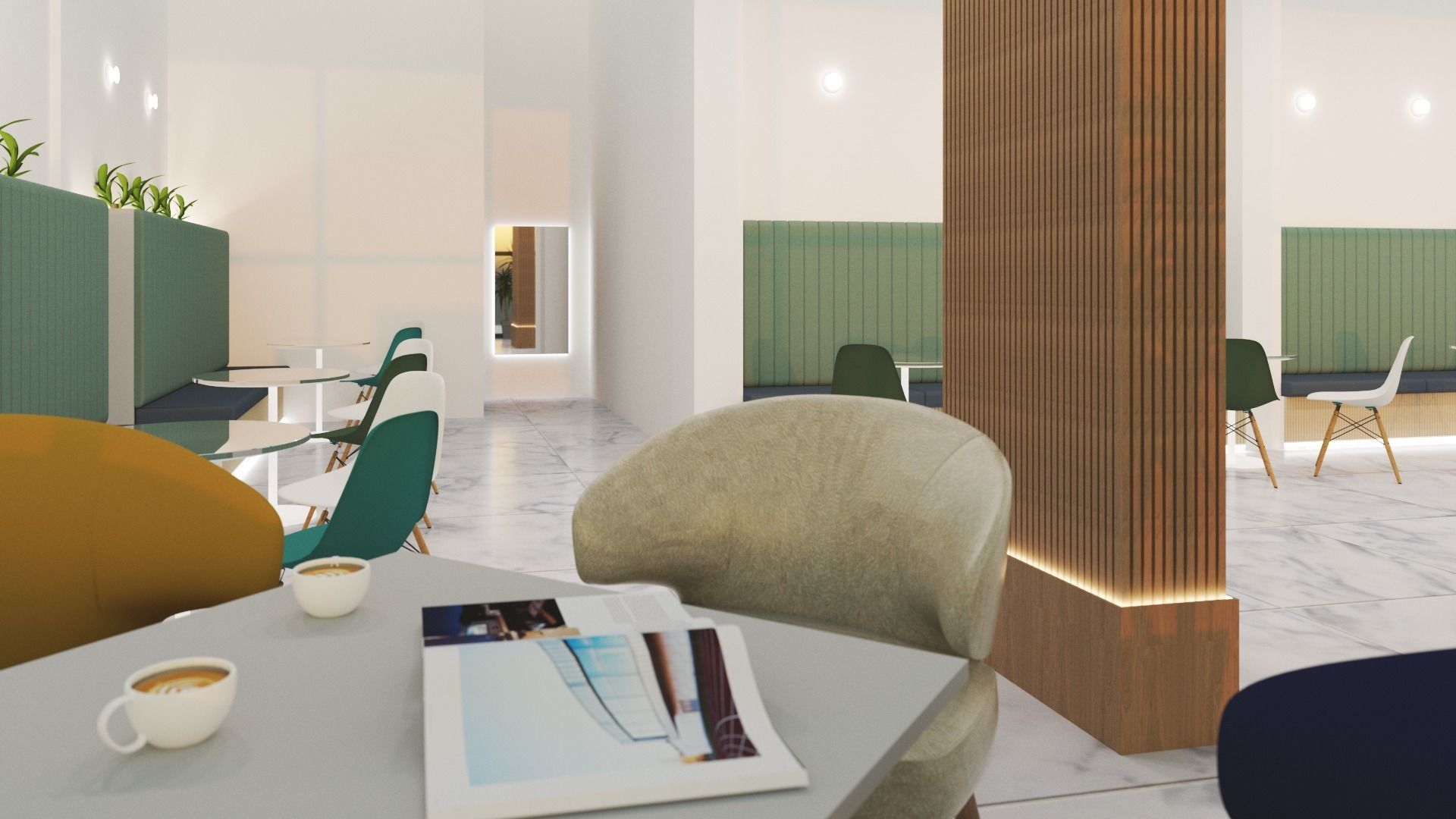 Cafe design 3D model_7