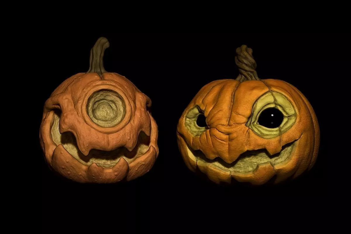 Pack Pumpkin Halloween STL Print 3D print model_8