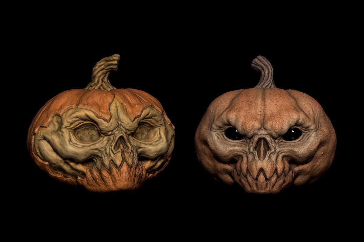 Pack Pumpkin Halloween STL Print 3D print model_9