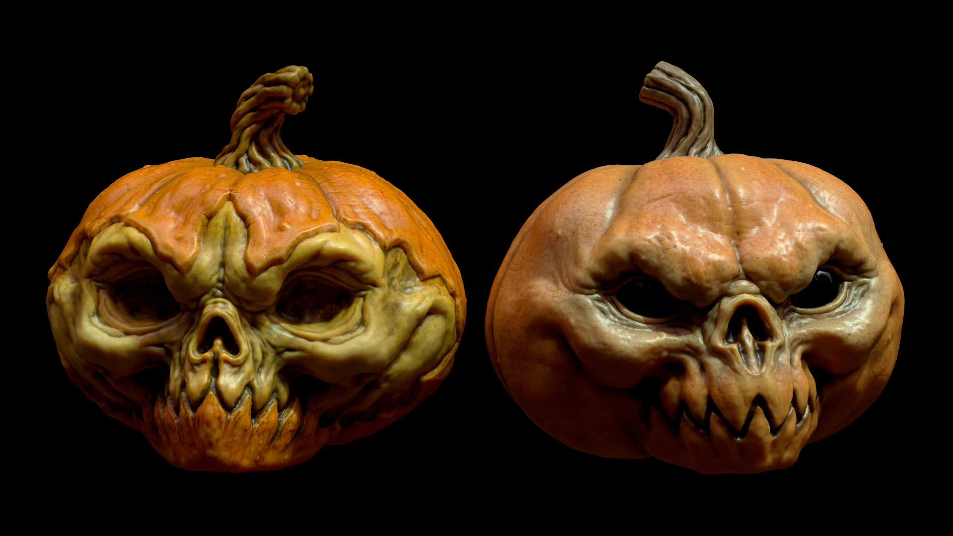 Pack Pumpkin Halloween STL Print 3D print model_17