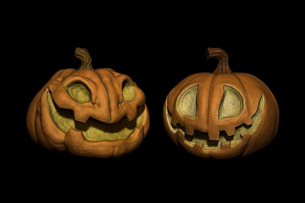 Pack Pumpkin Halloween STL Print 3D print model_12