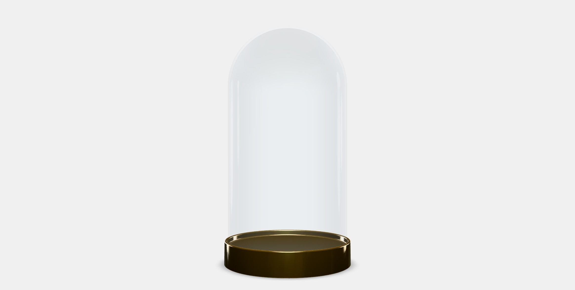 BEGAVNING Glass dome with base Low-poly 3D model_10