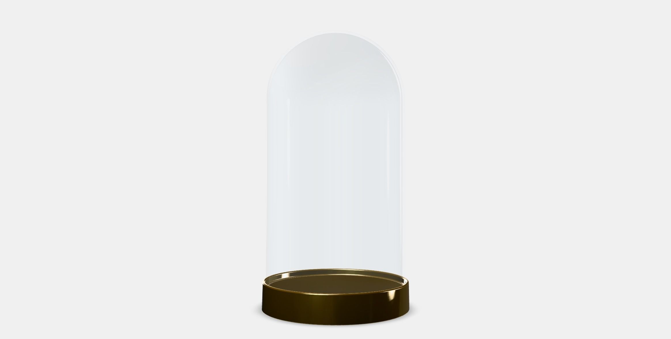 BEGAVNING Glass dome with base Low-poly 3D model_12