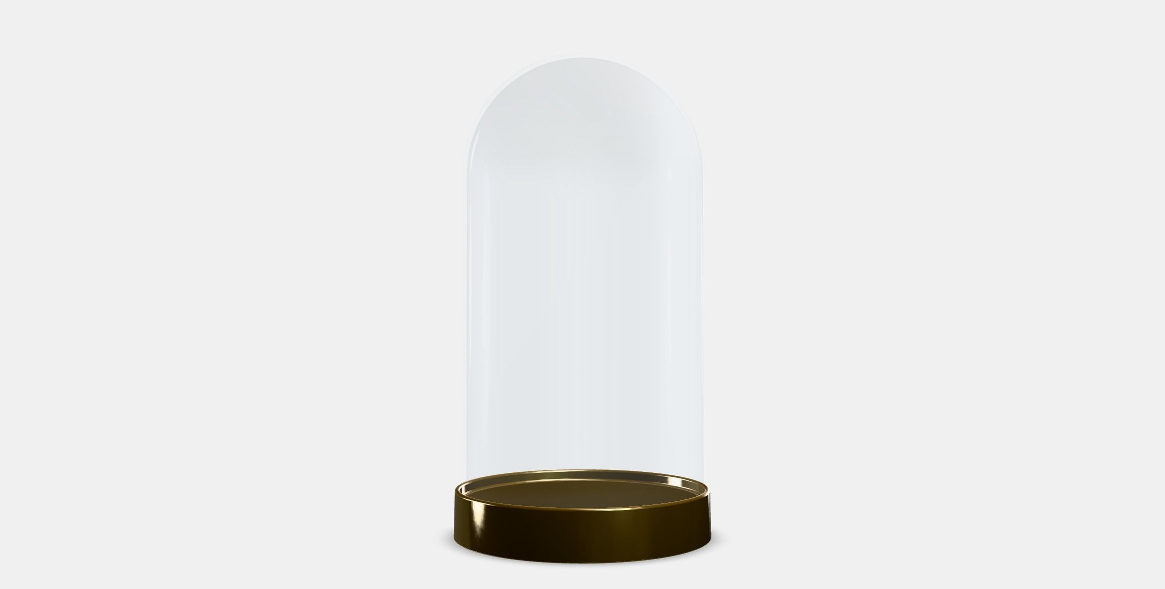 BEGAVNING Glass dome with base Low-poly 3D model_3