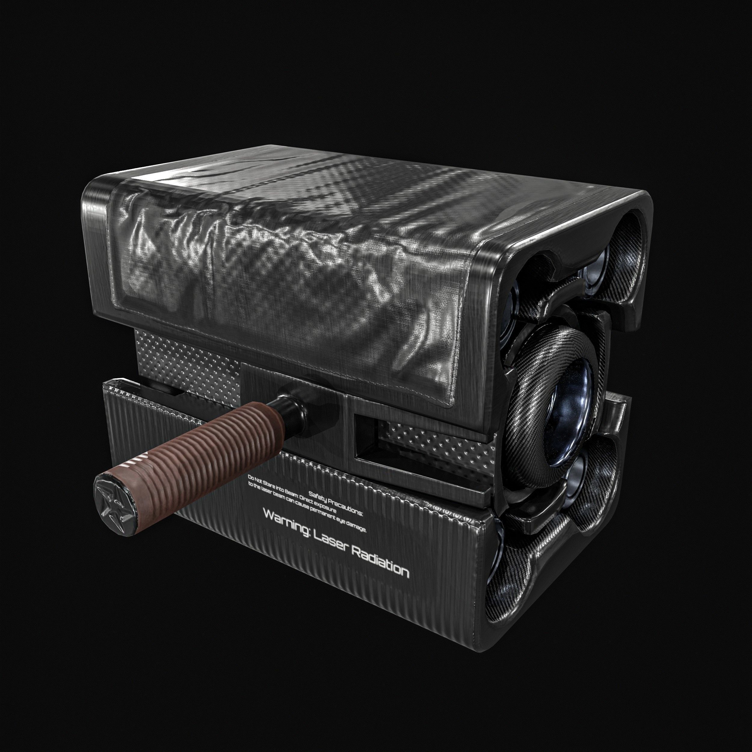 Sci fi Portable Scanner  With Addon Low-poly 3D model_8