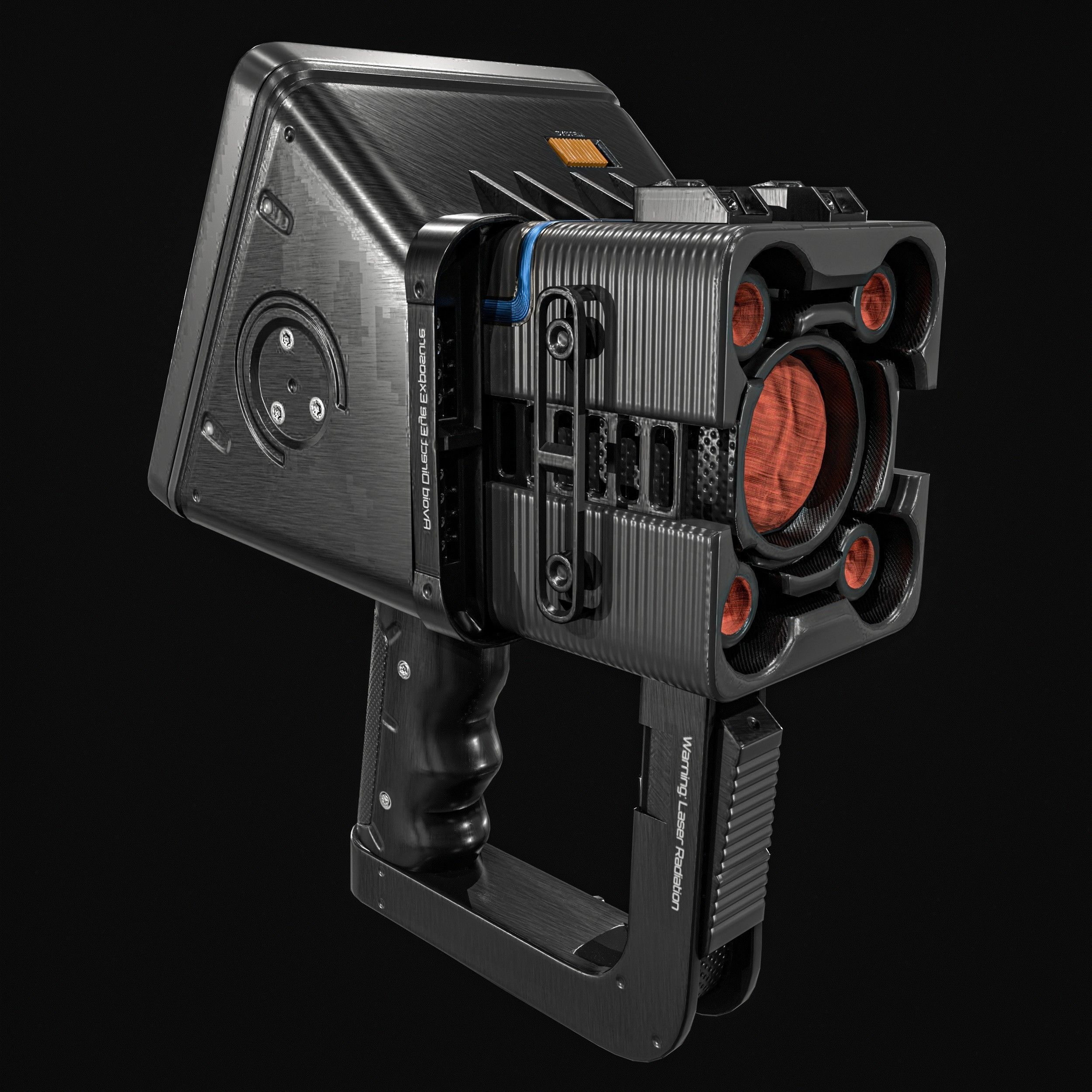 Sci fi Portable Scanner  With Addon Low-poly 3D model_16