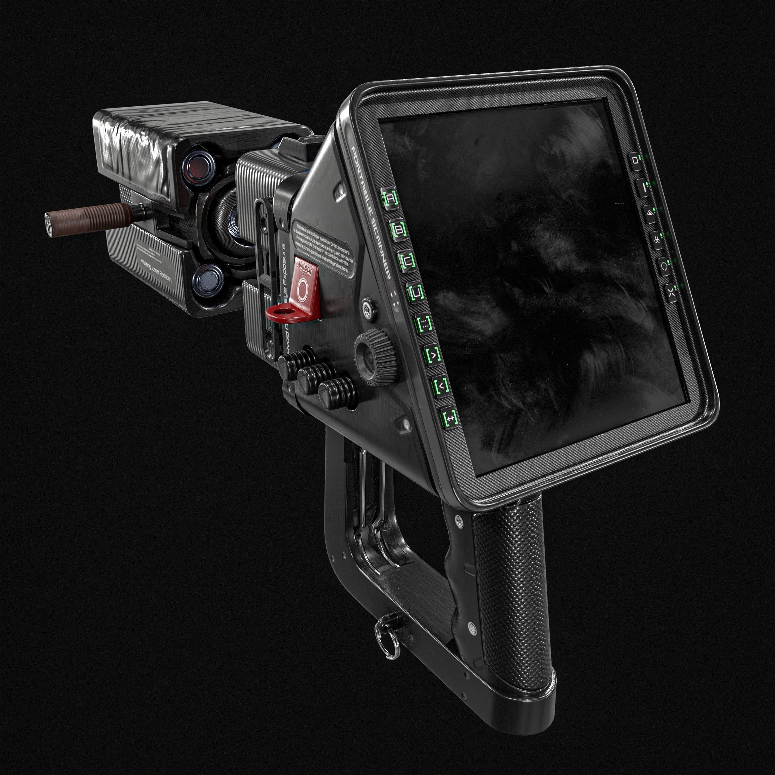 Sci fi Portable Scanner  With Addon Low-poly 3D model_28