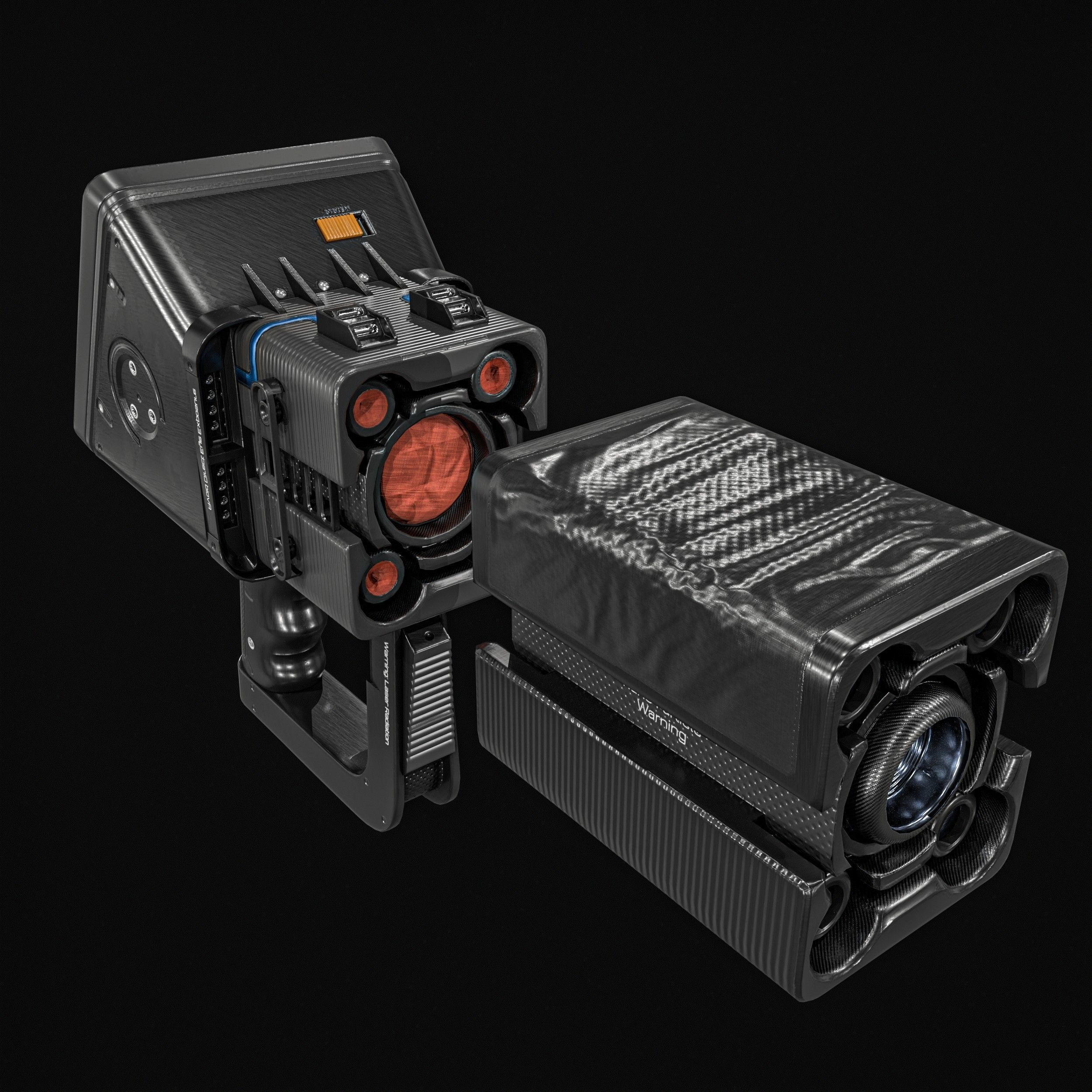 Sci fi Portable Scanner  With Addon Low-poly 3D model_21