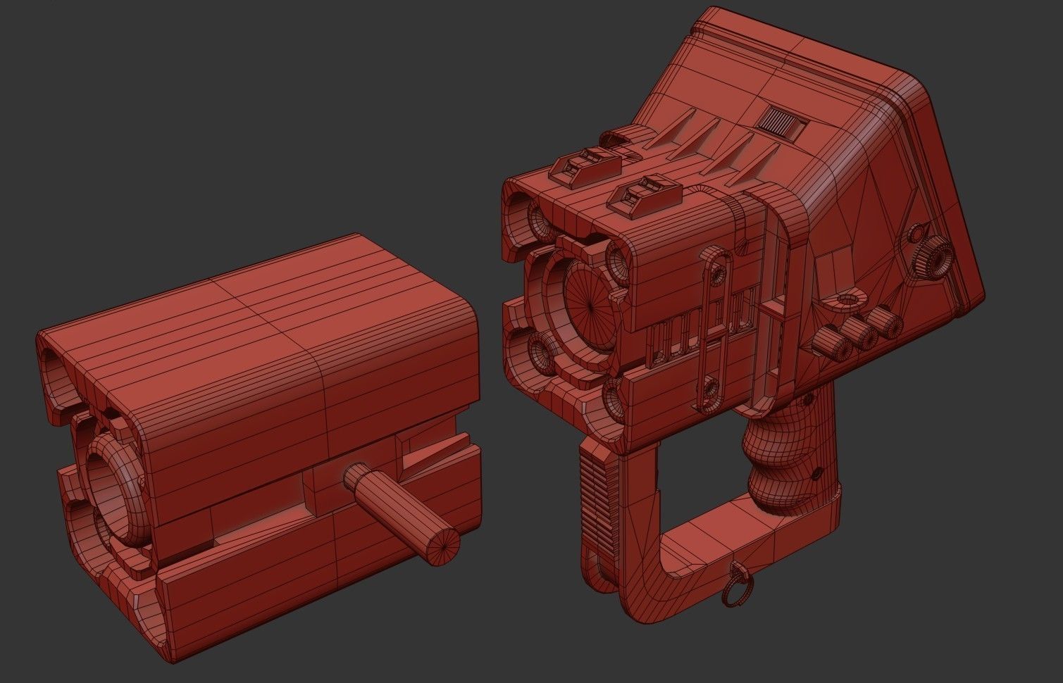 Sci fi Portable Scanner  With Addon Low-poly 3D model_40