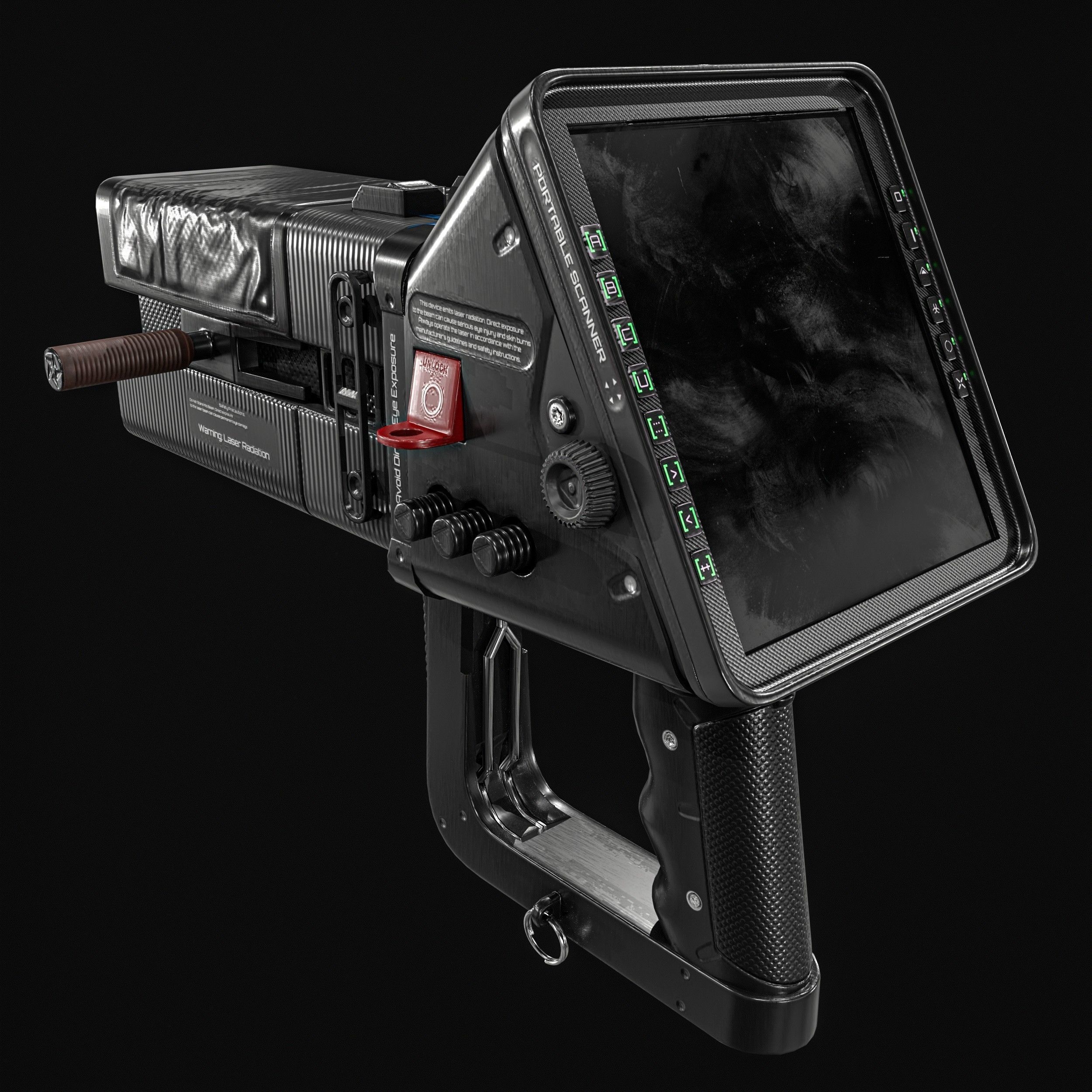 Sci fi Portable Scanner  With Addon Low-poly 3D model_23