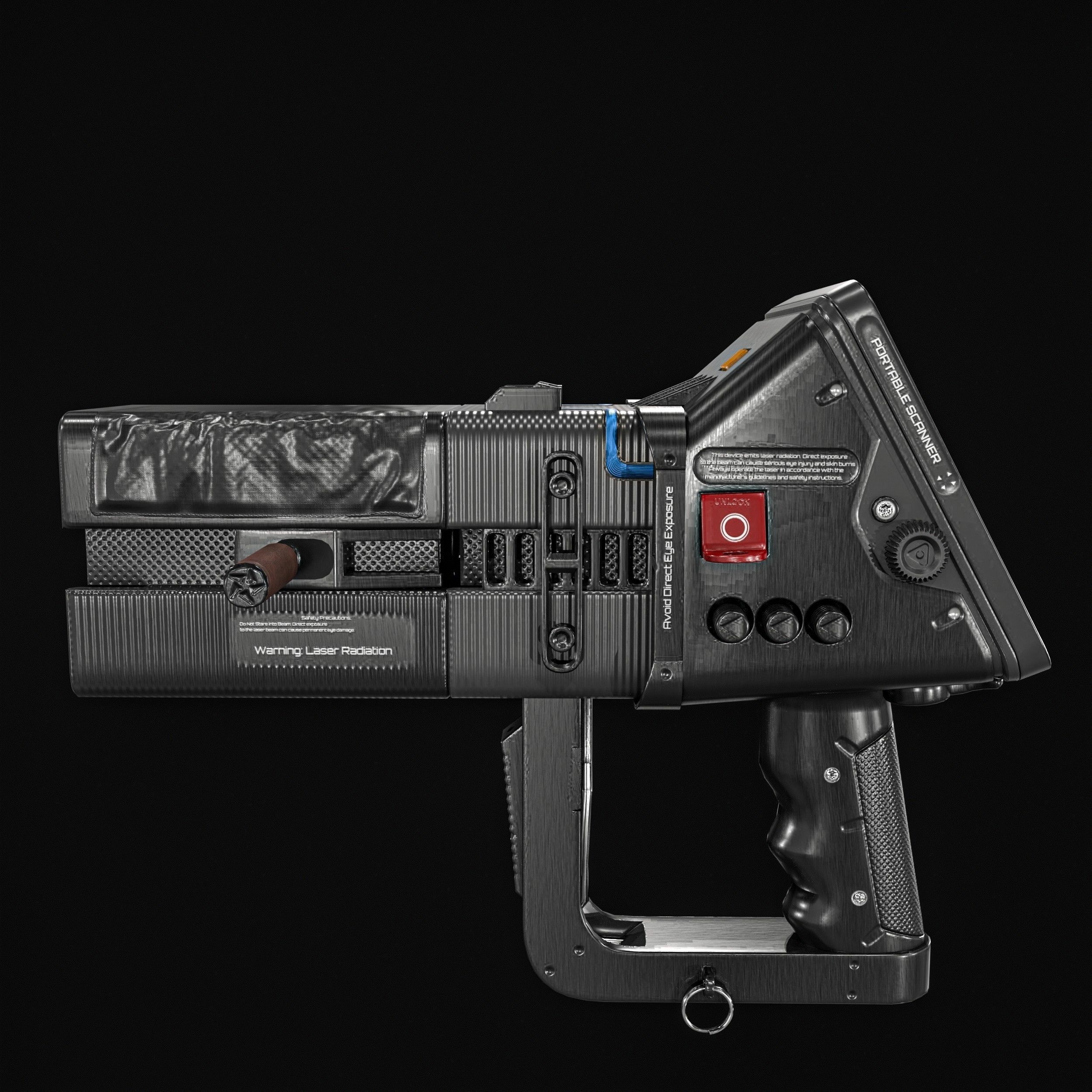 Sci fi Portable Scanner  With Addon Low-poly 3D model_26