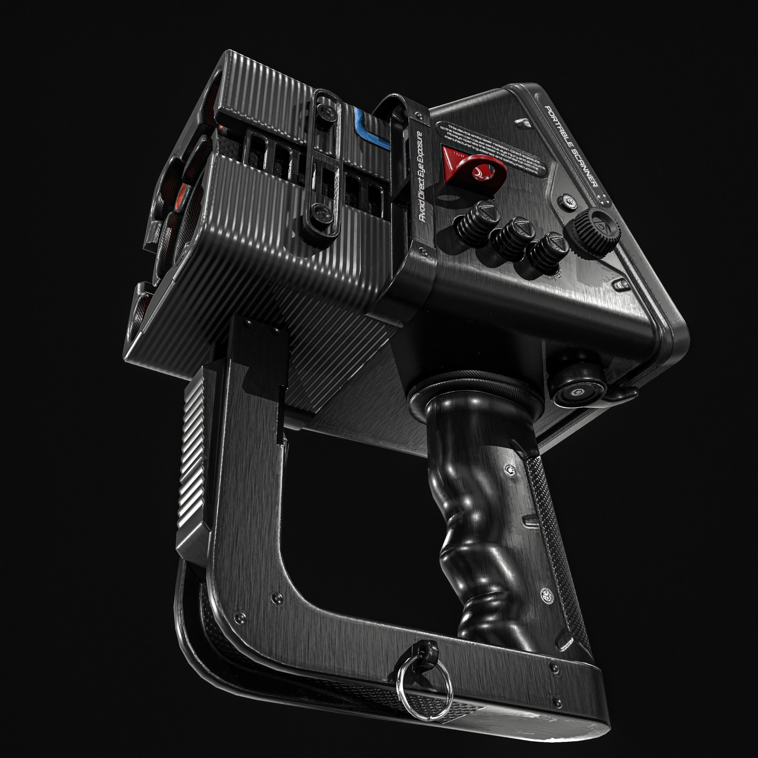 Sci fi Portable Scanner  With Addon Low-poly 3D model_17