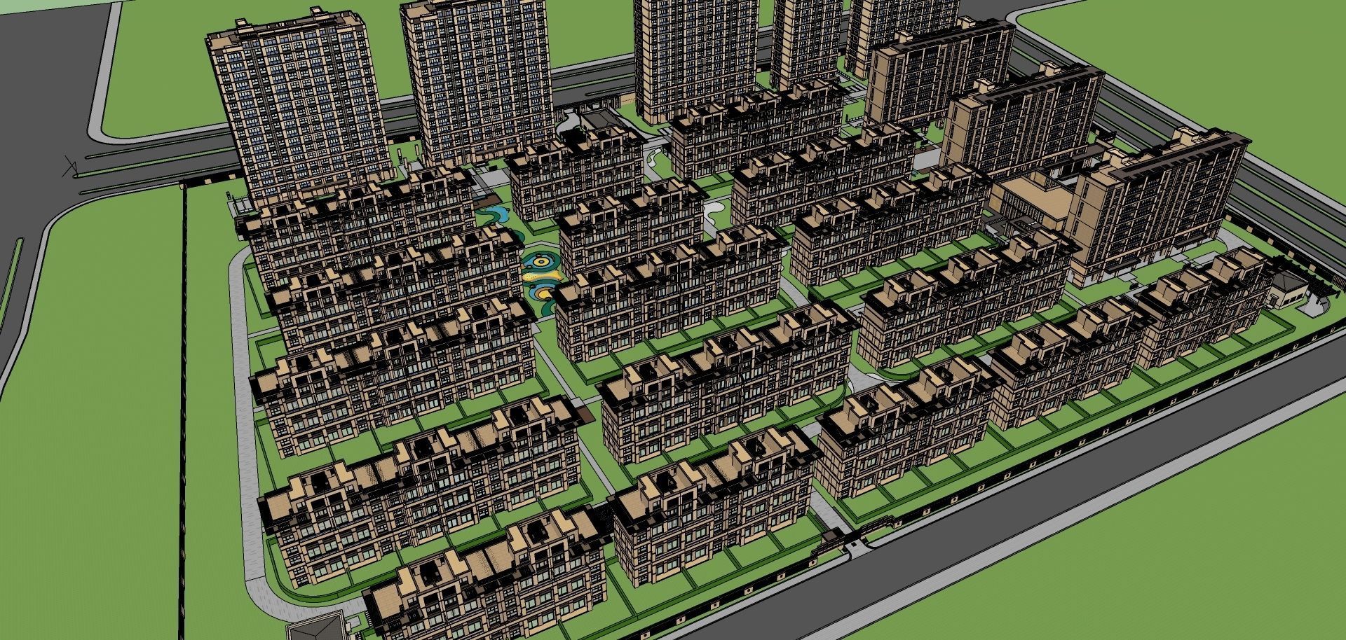 housing development village  3D model_5