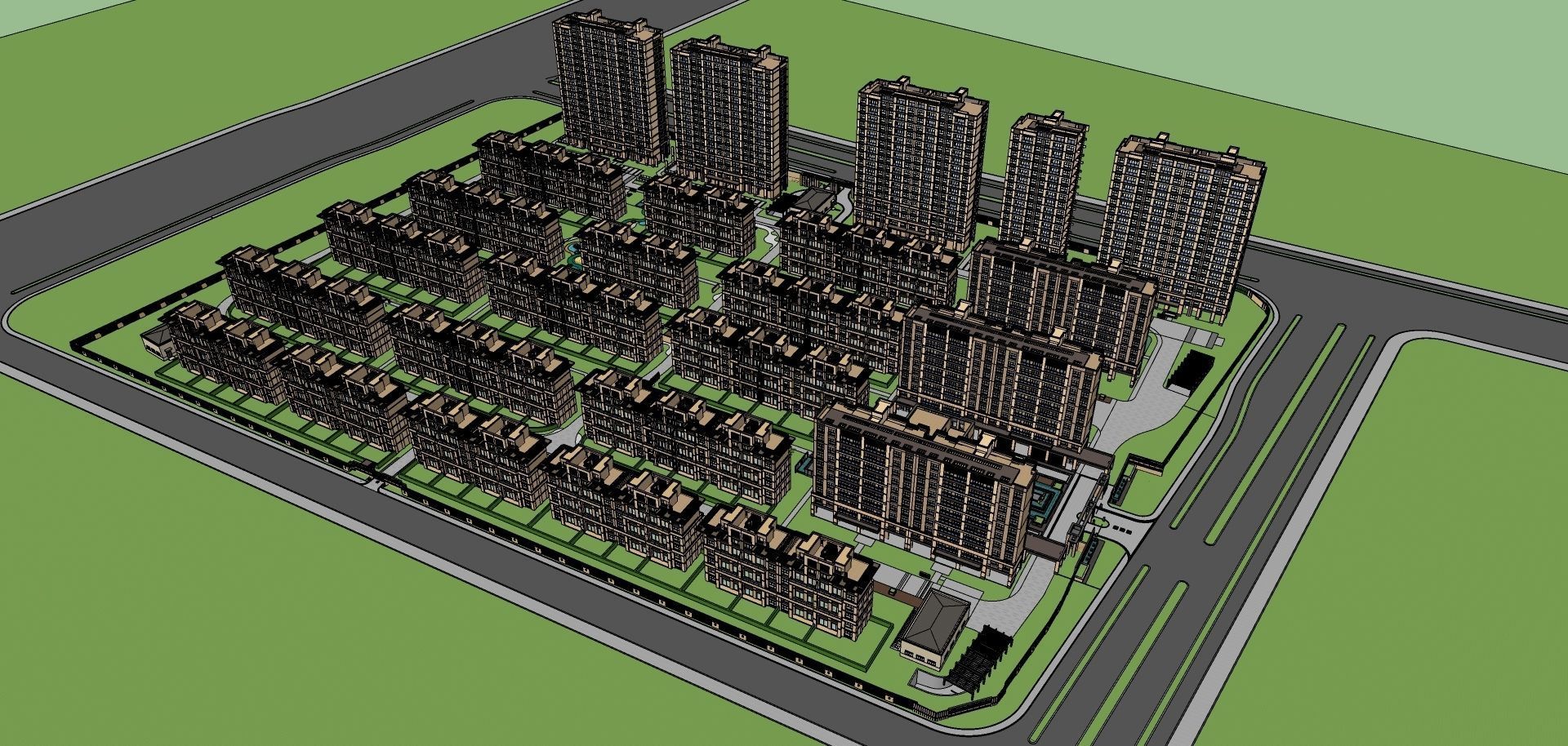 housing development village  3D model_6