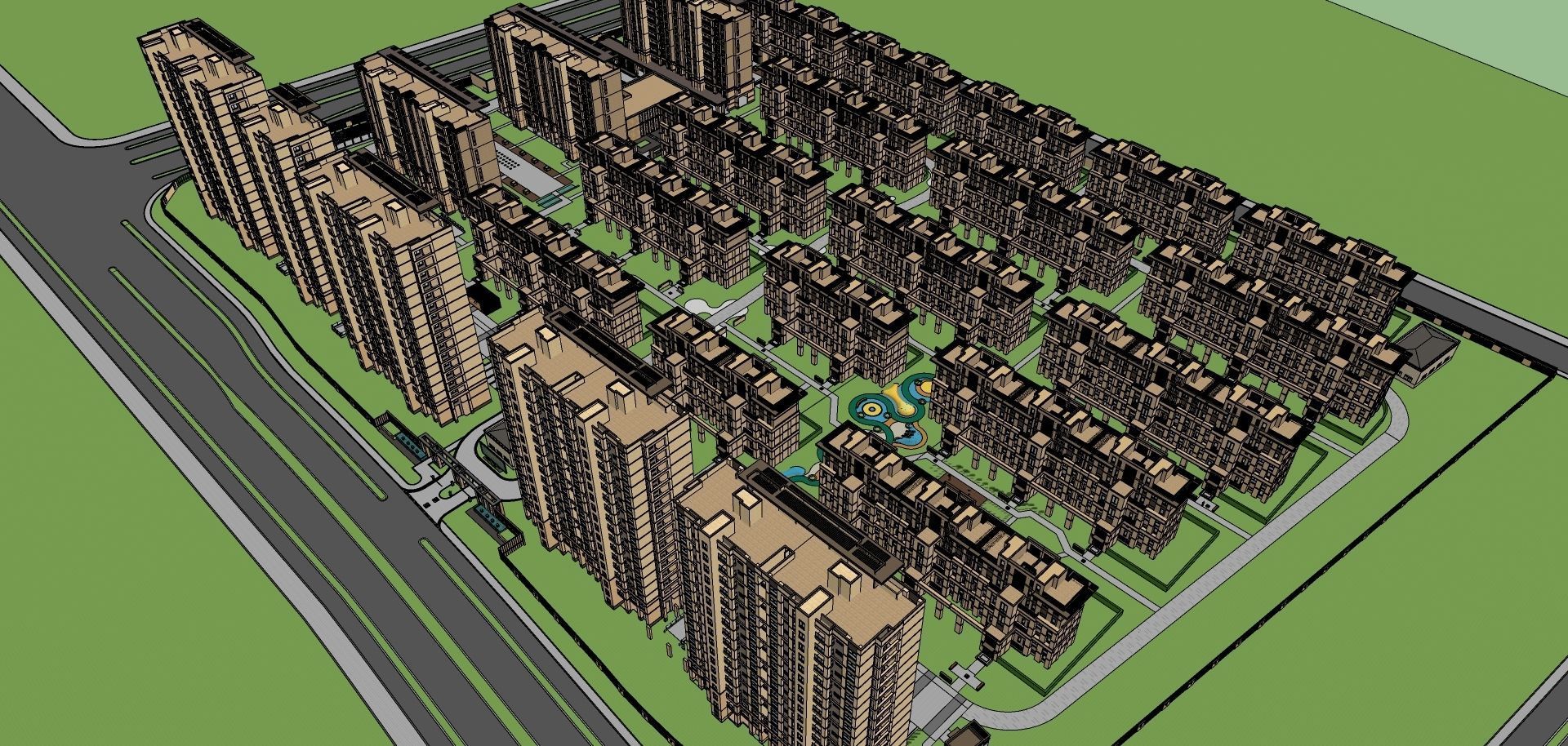 housing development village  3D model_4