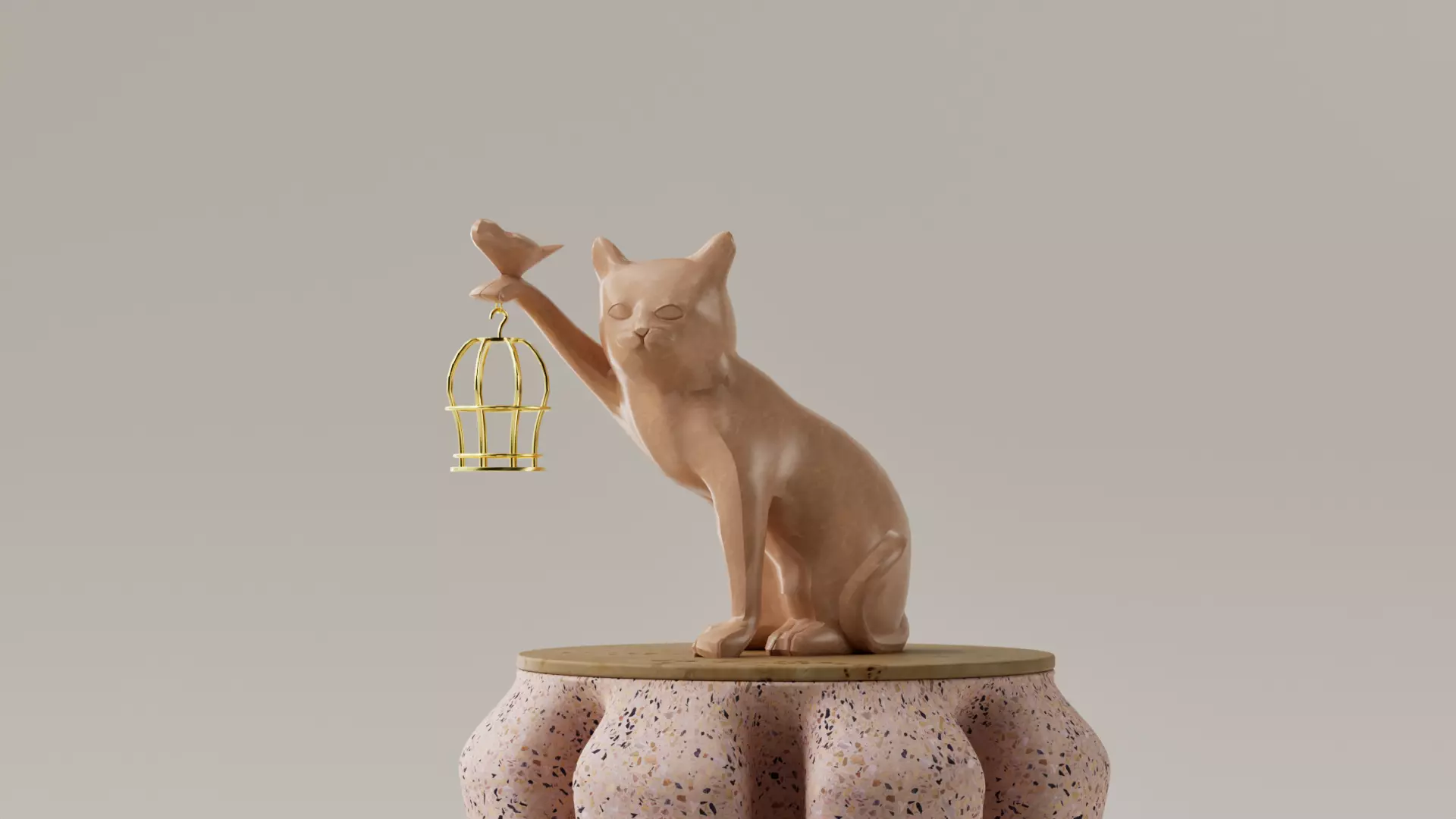 ESCULTURA - GATO - ARTE CONTEMPORANEO 3D print model_0
