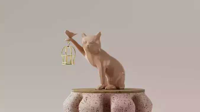 ESCULTURA - GATO - ARTE CONTEMPORANEO 3D print model