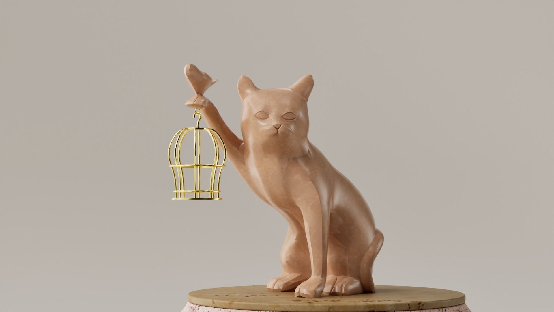 ESCULTURA - GATO - ARTE CONTEMPORANEO 3D print model_1