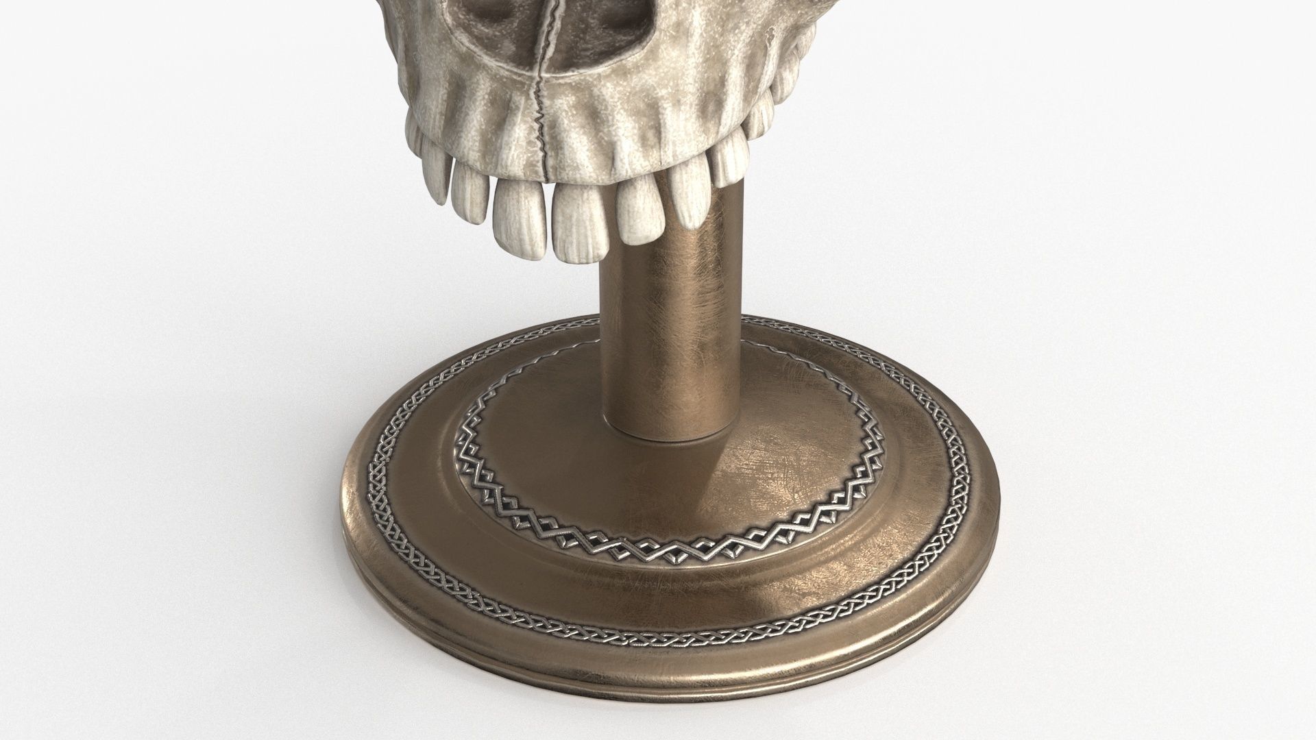 Antique Skull Goblet Low-poly 3D model_7
