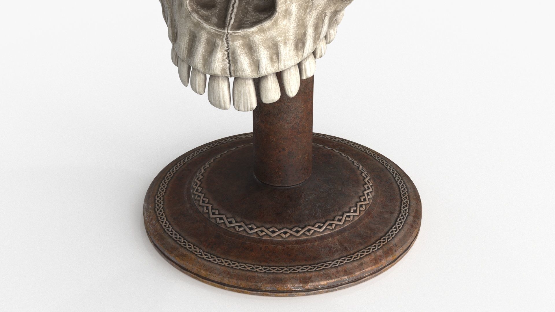 Antique Skull Goblet Low-poly 3D model_9