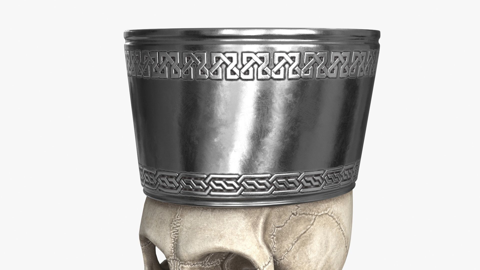Antique Skull Goblet Low-poly 3D model_4