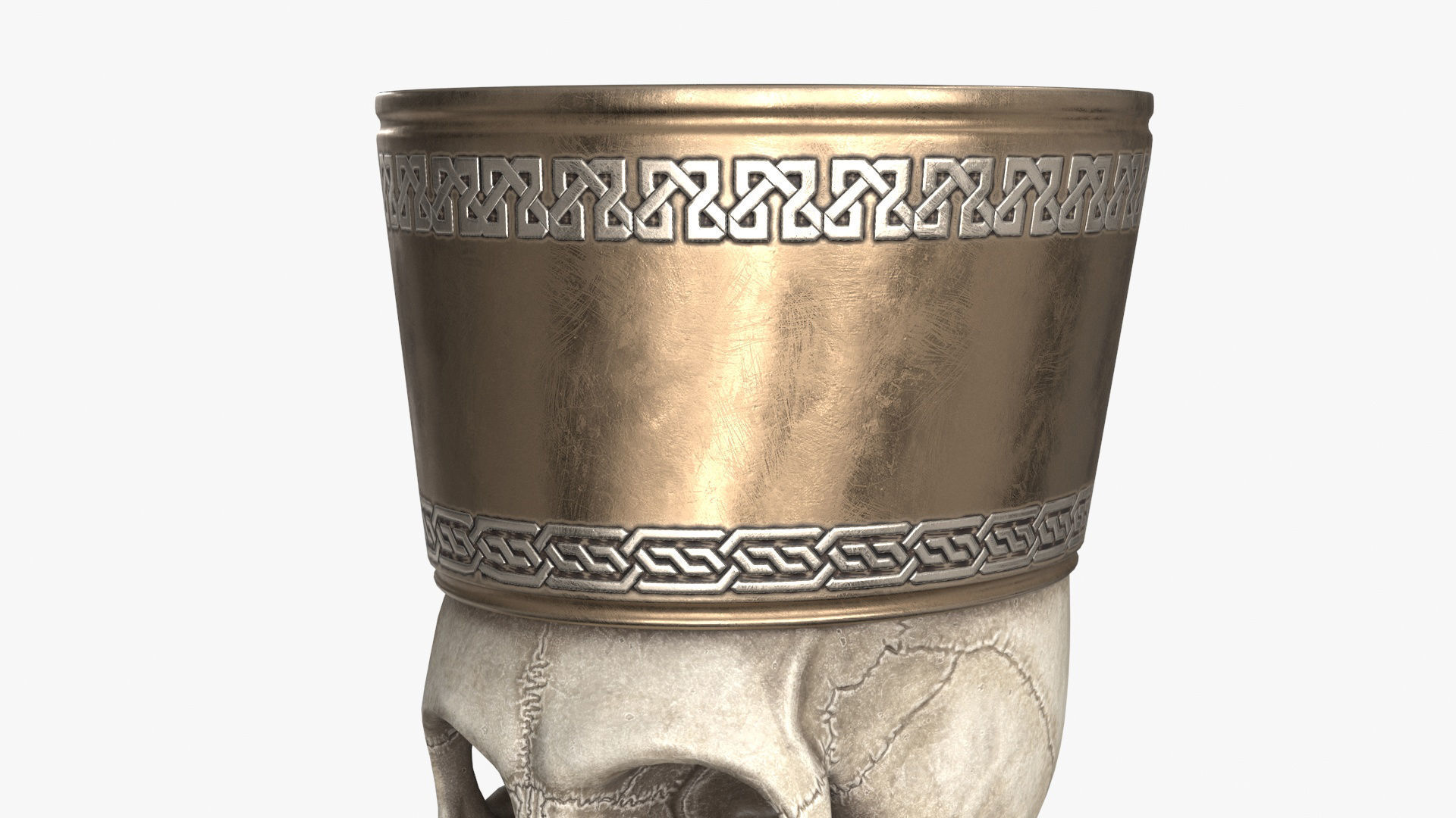 Antique Skull Goblet Low-poly 3D model_3