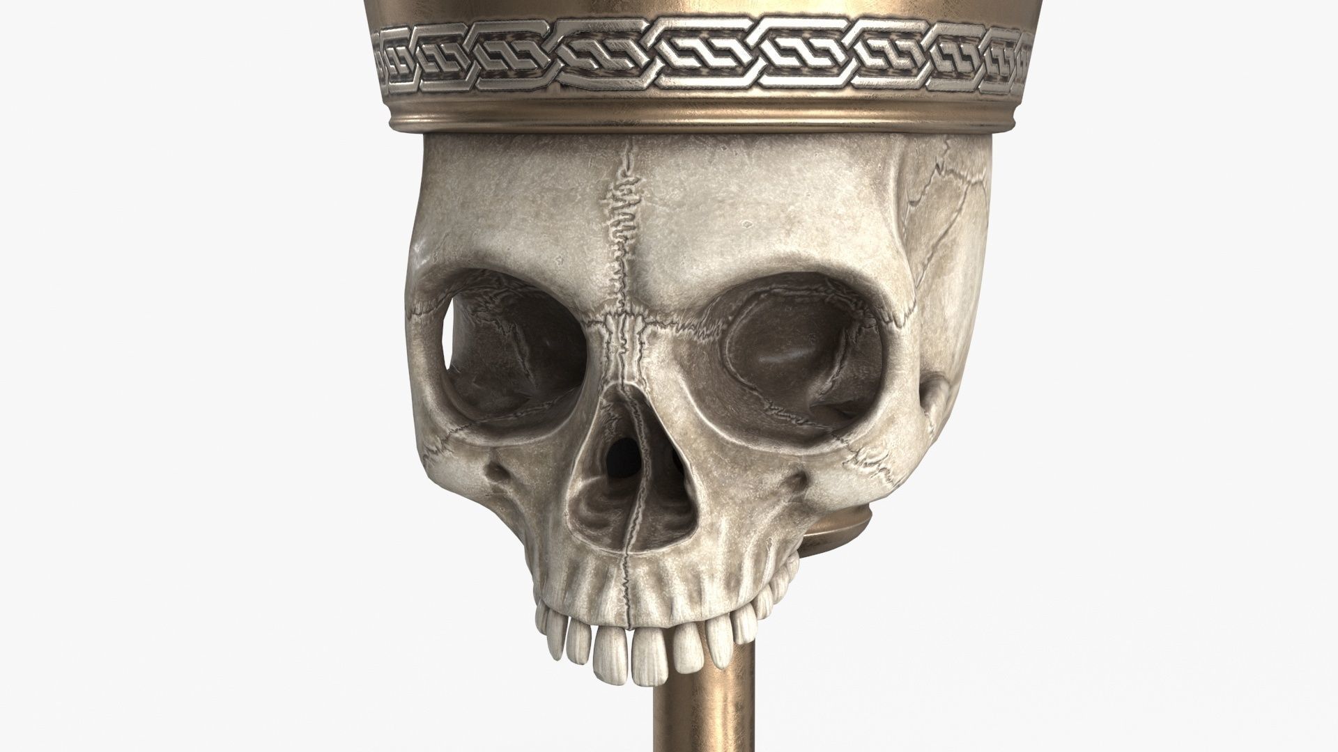 Antique Skull Goblet Low-poly 3D model_6